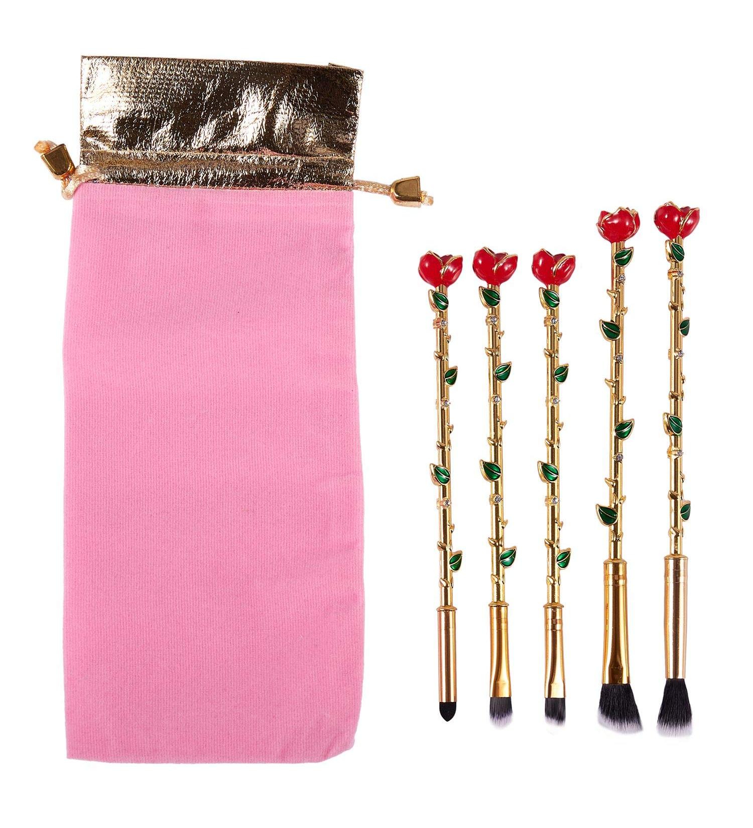 Guvkeug Rose Makeup Brush Set Beauty Makeup Brush for Eyeshadow Contour-Gold - Buy Online on GoSupps.com
