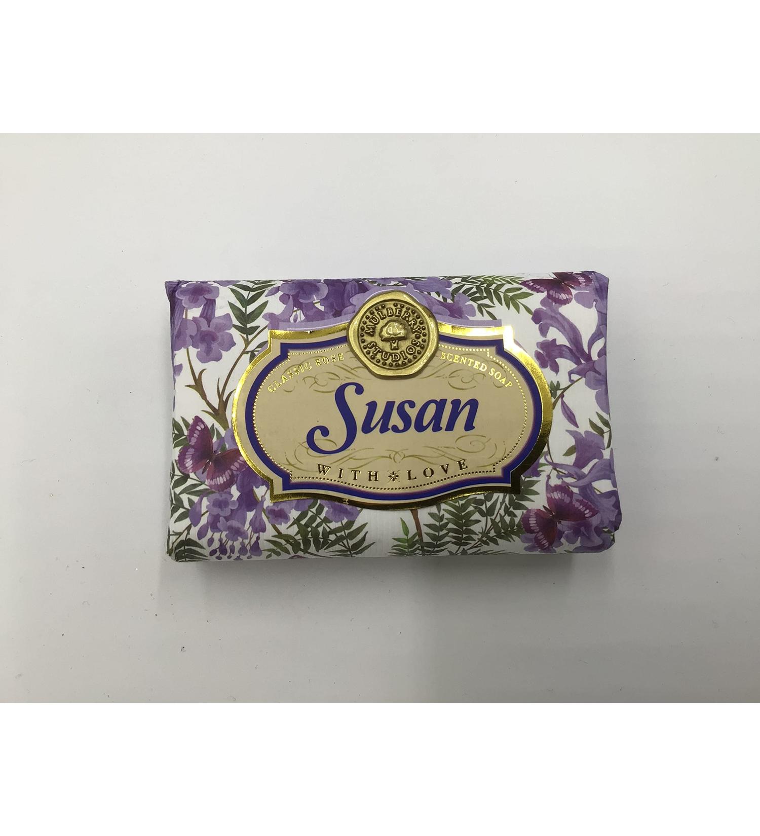 Susan - Gift Soap Bar For Her Birthday Rose Scent Mum Grandmother Cleanser Lather Present Girl