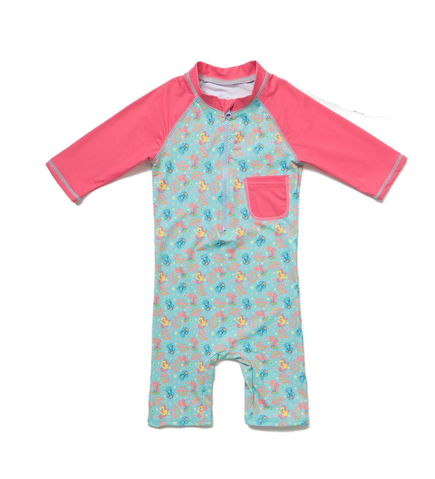 Bonverano Baby Girls UPF 50+ Sunsuit with Sun Cap (6-9 Months) - Pocket Design - Buy Online on GoSupps.com