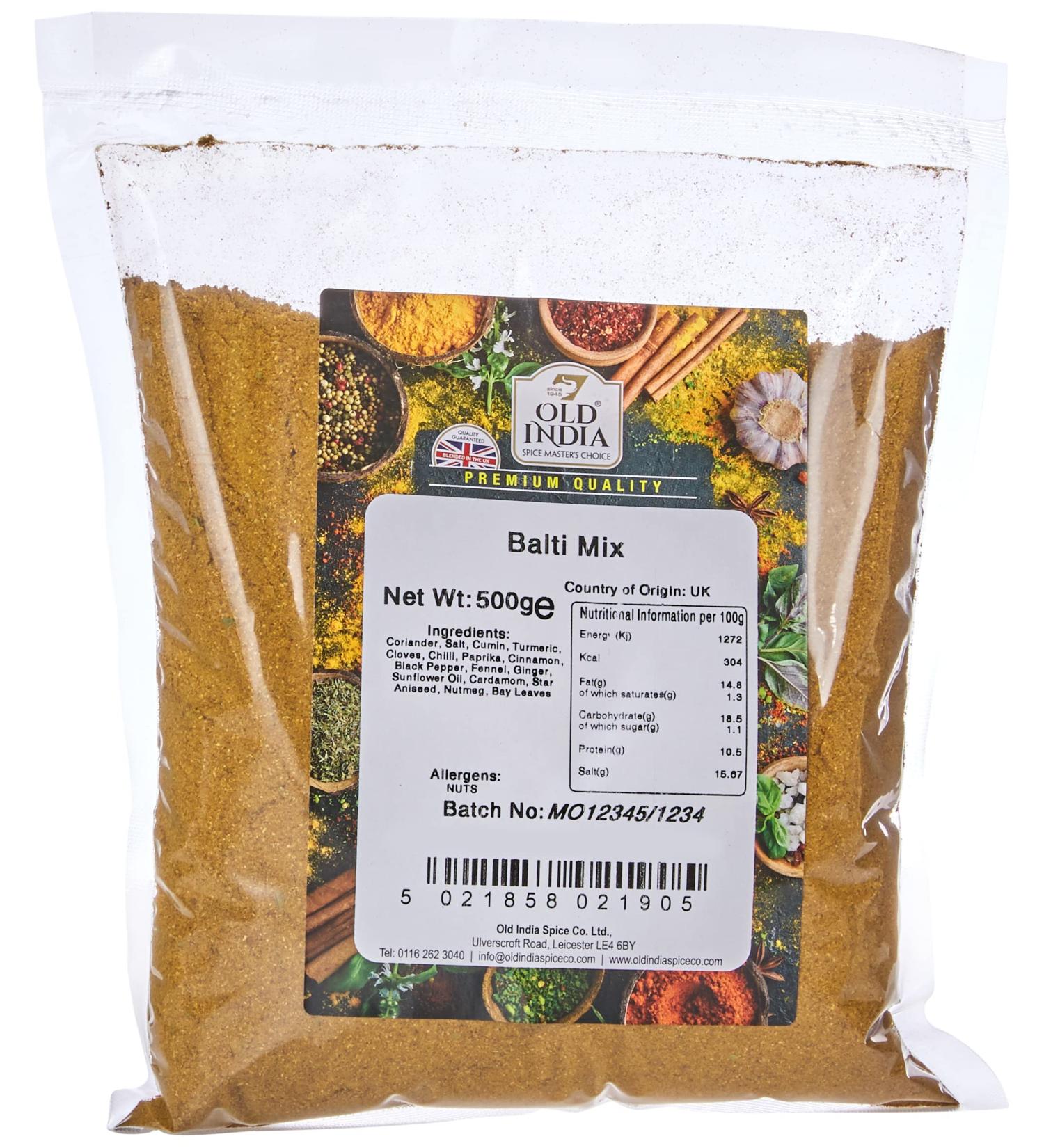 Old India Balti Mix 500g - Authentic Spice Blend for Balti Dishes - Buy Online on GoSupps.com
