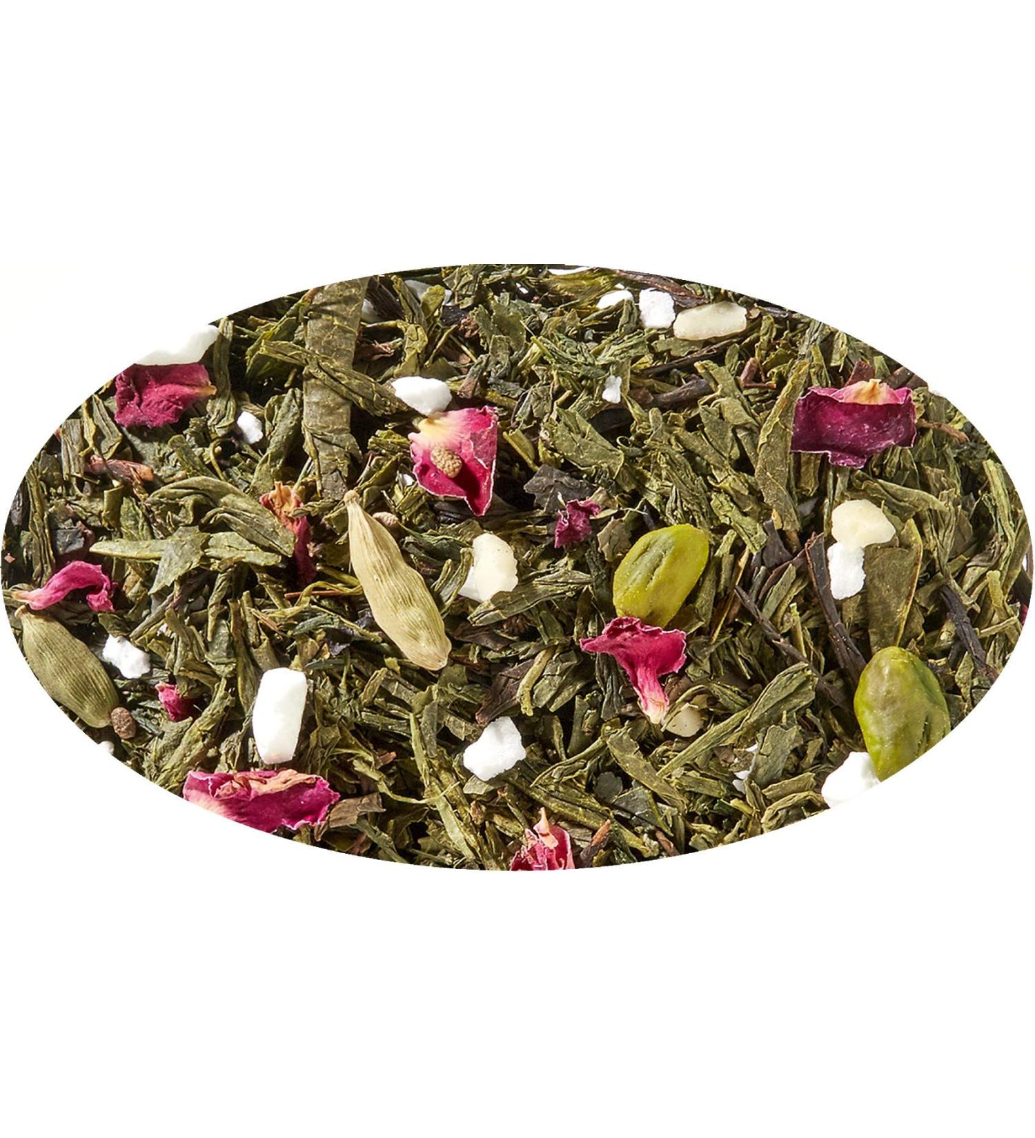 M lange de th vert avec du th noir Magic Spice (Cr me - Cardamome - Pistache) aromatis e - 1kg