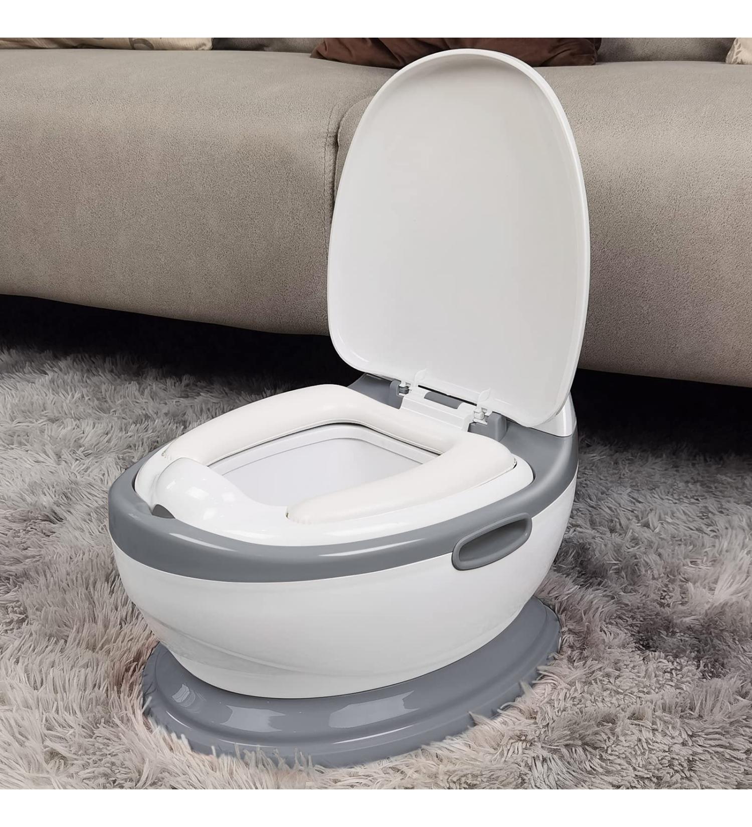 711TEK Realistic Gray Potty Training Toilet for Kids and Toddlers - Easy Clean, Comfortable Seat - Buy Online on GoSupps.com