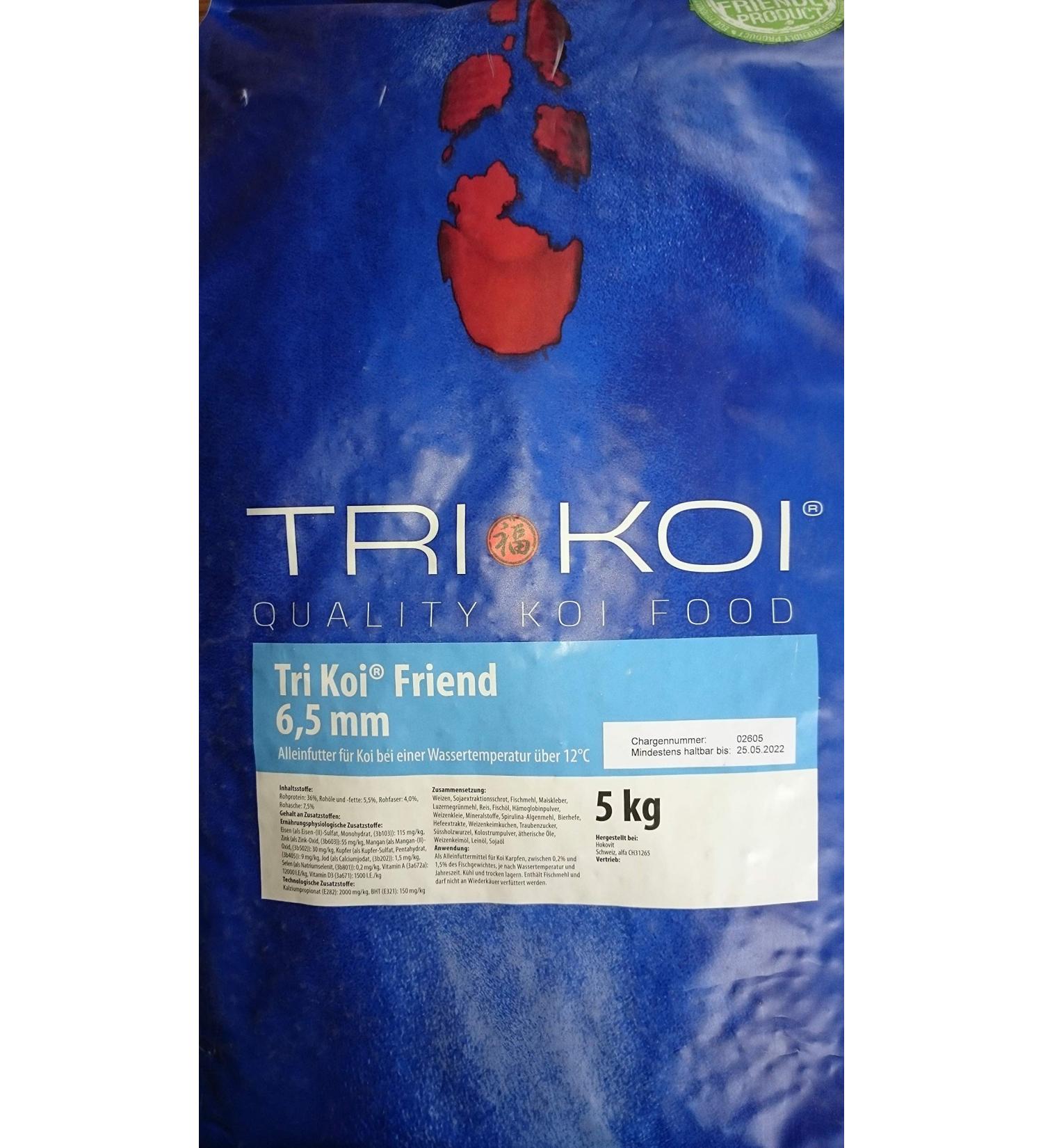 Tri Koi Friend Koi Food - 6.5 mm - 5 kg - Swiss Quality.