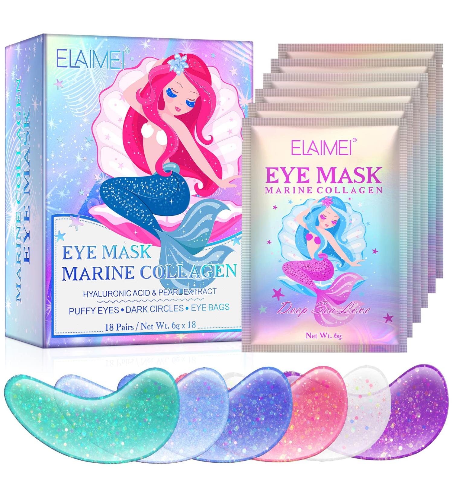 Marine Collagen Pearl Eye Masks - Reduce Wrinkles, Puffy Eyes, Dark Circles & Eye Bags - Vegan Cruelty-Free Self Care (18 pairs) - Buy Online on GoSupps.com