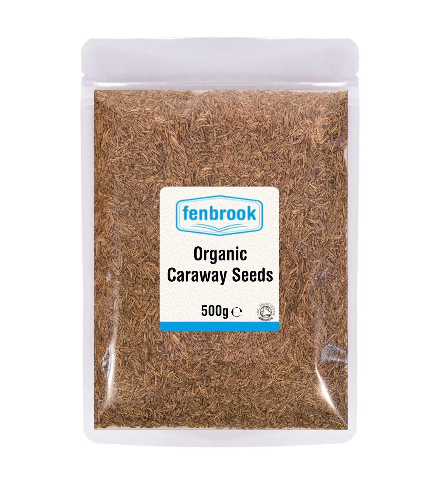 Certified Organic Caraway Seeds 500g by Fenbrook Organic - Premium Quality - Buy Online on GoSupps.com