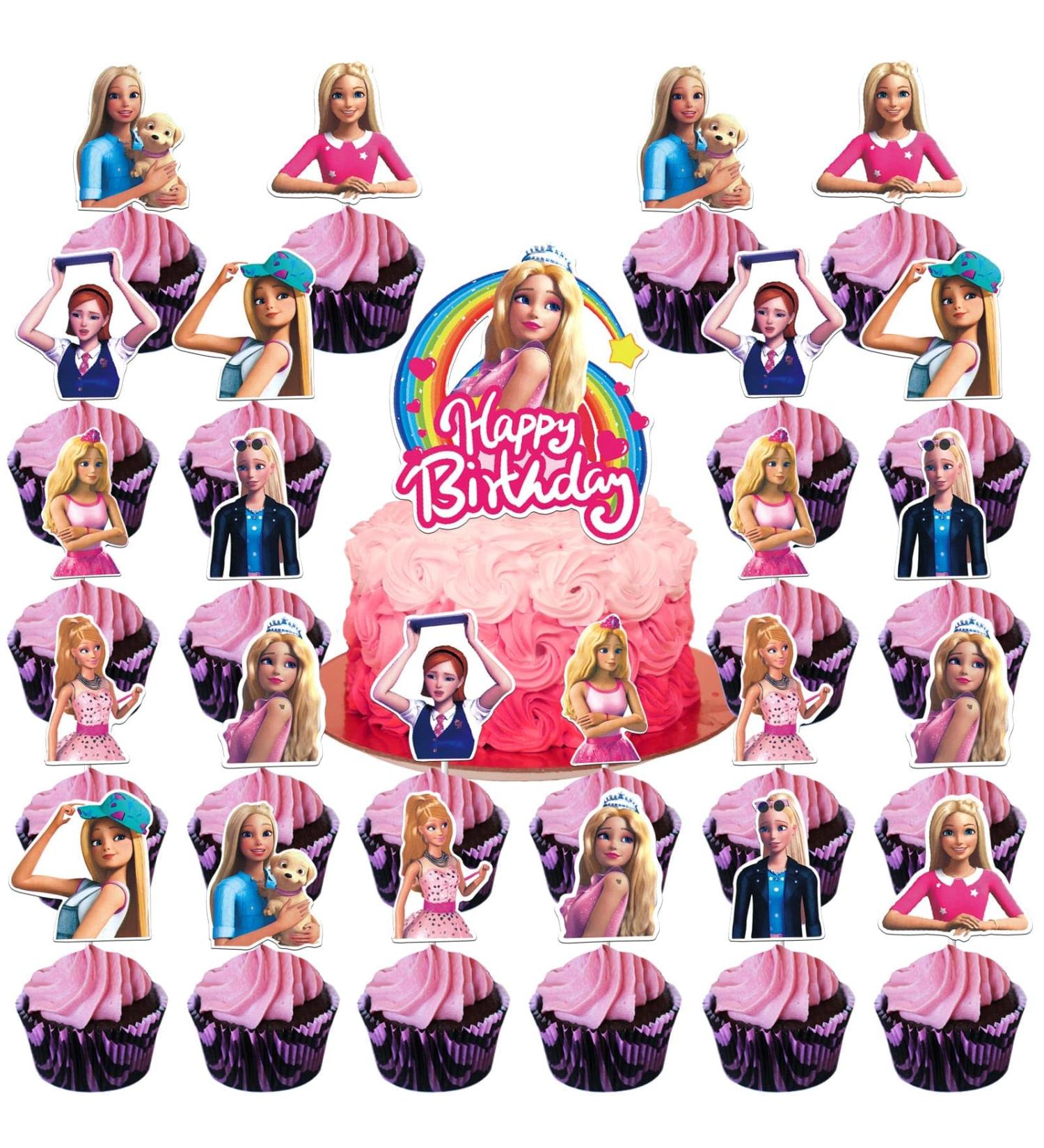 25 Pcs Cartoon Birthday Cake Toppers and Cupcake Toppers - Cartoon Theme Party Decorations Supplies - Buy Online on GoSupps.com