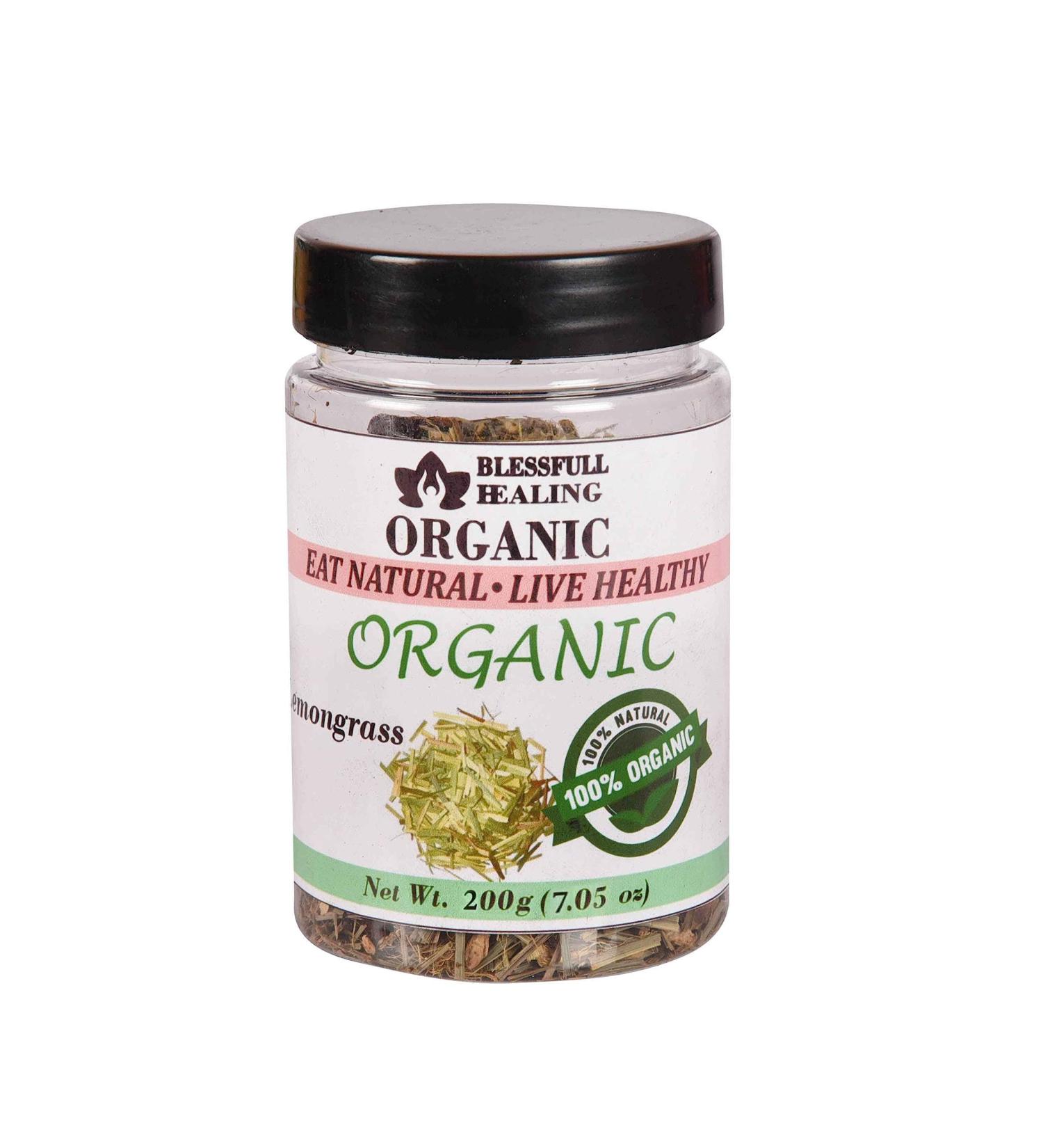 Blessfull Healing Organic Lemongrass 200 Gram Airtight Container (Packing May Vary) 200 Gram 7.05 oz - Buy Online on GoSupps.com