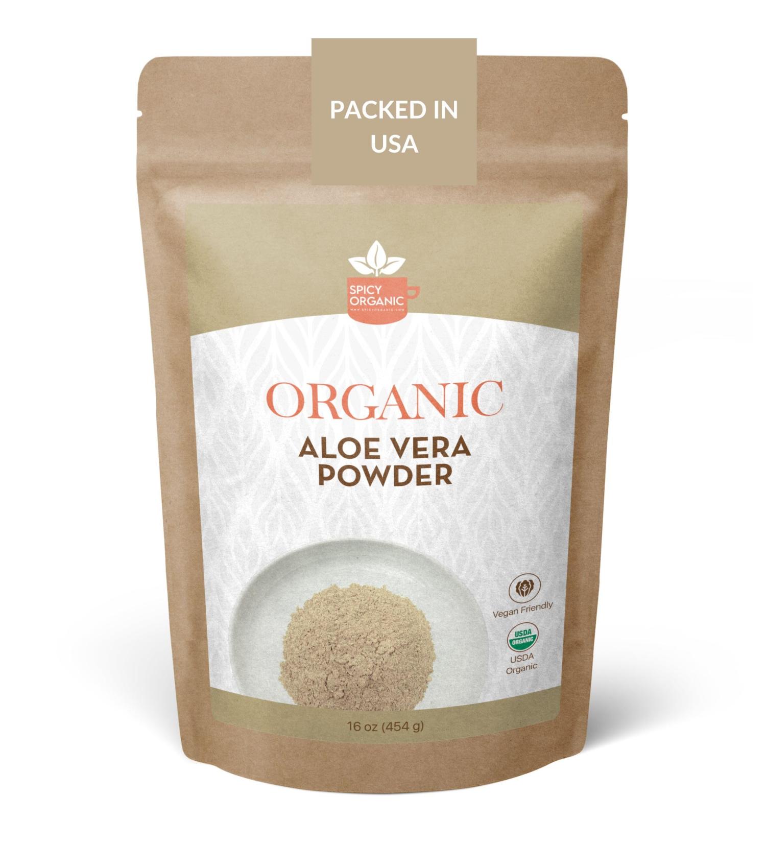 Organic Aloe Vera Powder for Skin & Hair 4 oz. - Aloe Barbadensis - Nourishing Face Mask for Natural Beauty USDA Certified Organic & Non-GMO 4 Ounce (Pack of 1) - Buy Online on GoSupps.com