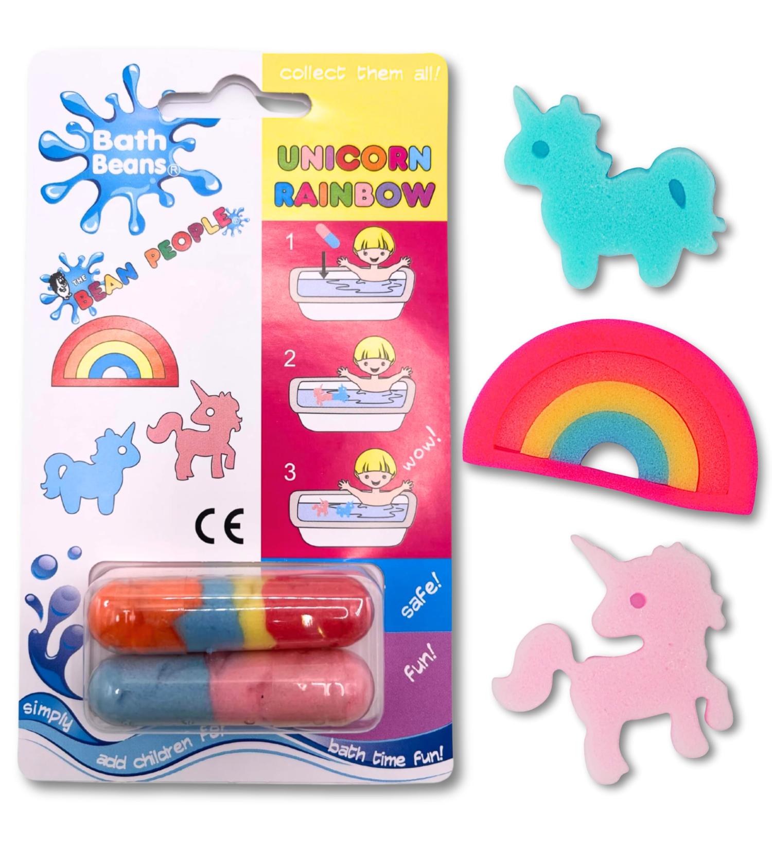 The Bean People Surprise Bath Bomb for Ages 3 and Up Bath Toy with Sponge Bath Toys Inside Adorable Water Toys Unicorn Stocking Filler Ideal Toys for 3 Year Old Boys 3 Year Old Girls Gifts Rainbow Unicorn - Buy Online on GoSupps.com