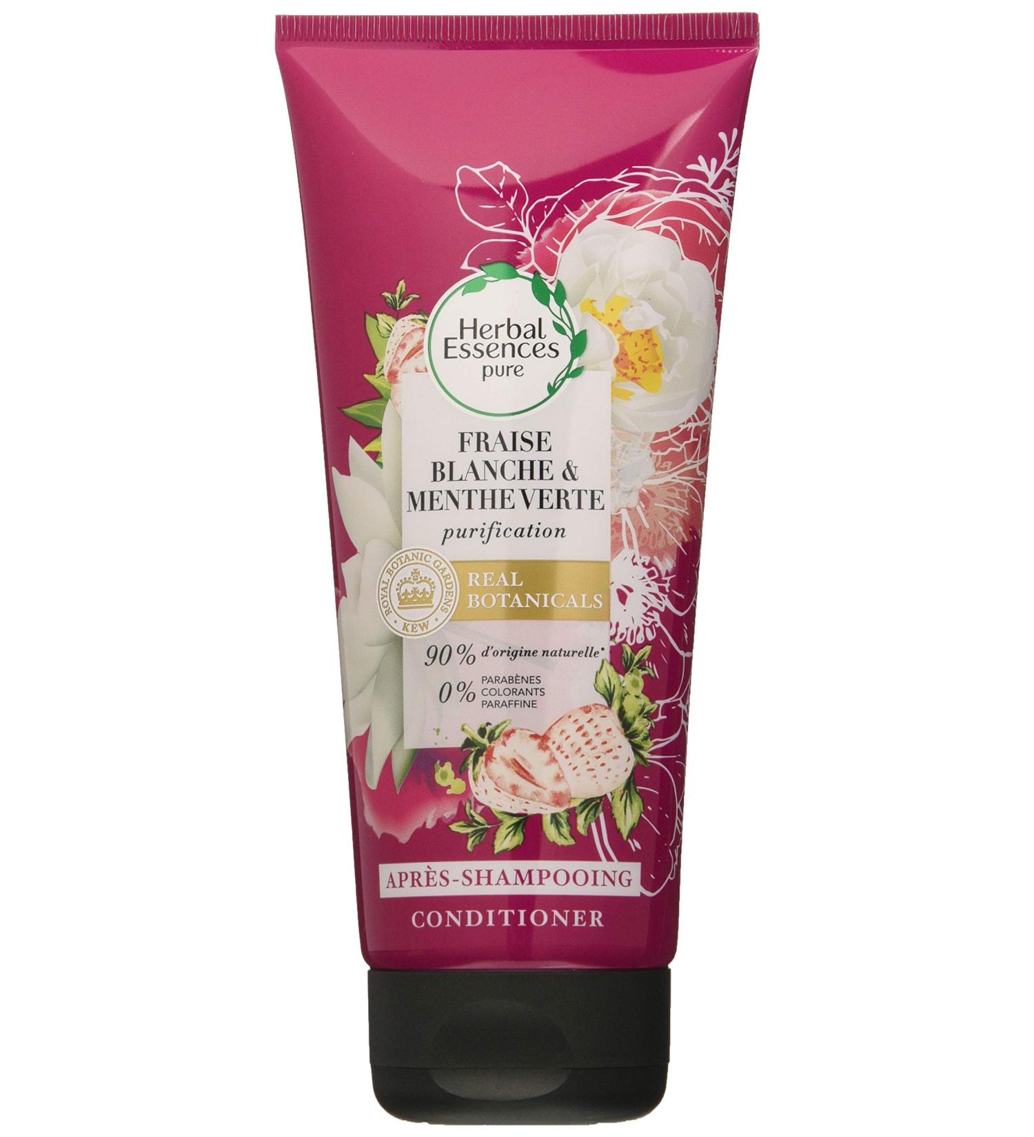Herbal Essences Pure Strawberry & Mint After Shampoo - 90% Natural Paraben-Free Dye-Free Silicone-Free | 200ml x3 - International Shipping Available - Buy Online on GoSupps.com
