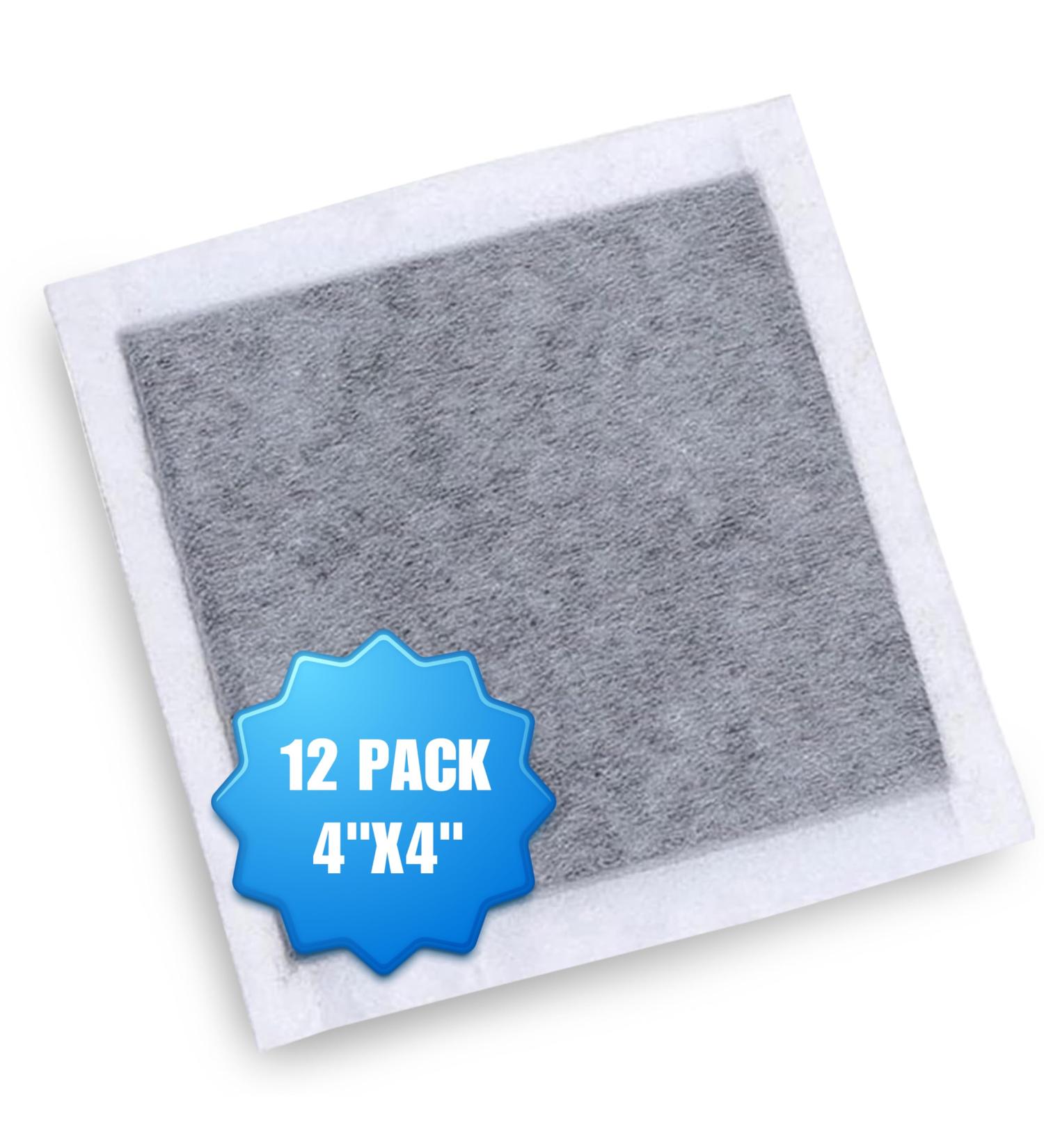 Activated Charcoal Body Odor Absorbent Pads - 12 Deodorizer Pads (4x4) with Adhesive Strips | Eco-Friendly & Effective Odor Control - Buy Online on GoSupps.com