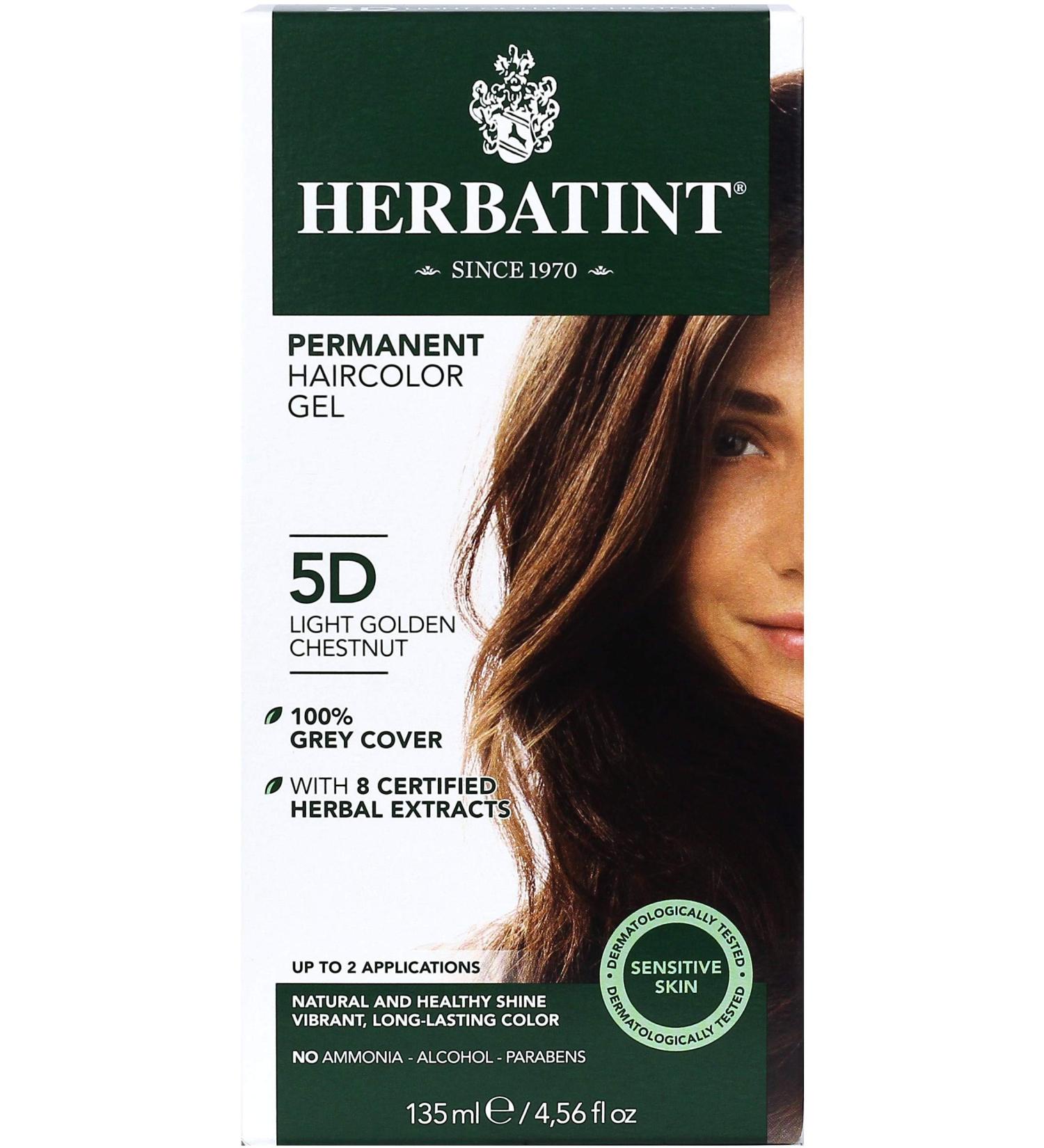 Herbatint 5D Light Golden Chestnut Permanent Herbal Hair Colour Gel | 135 mL - Shop Internationally Online - Buy Online on GoSupps.com