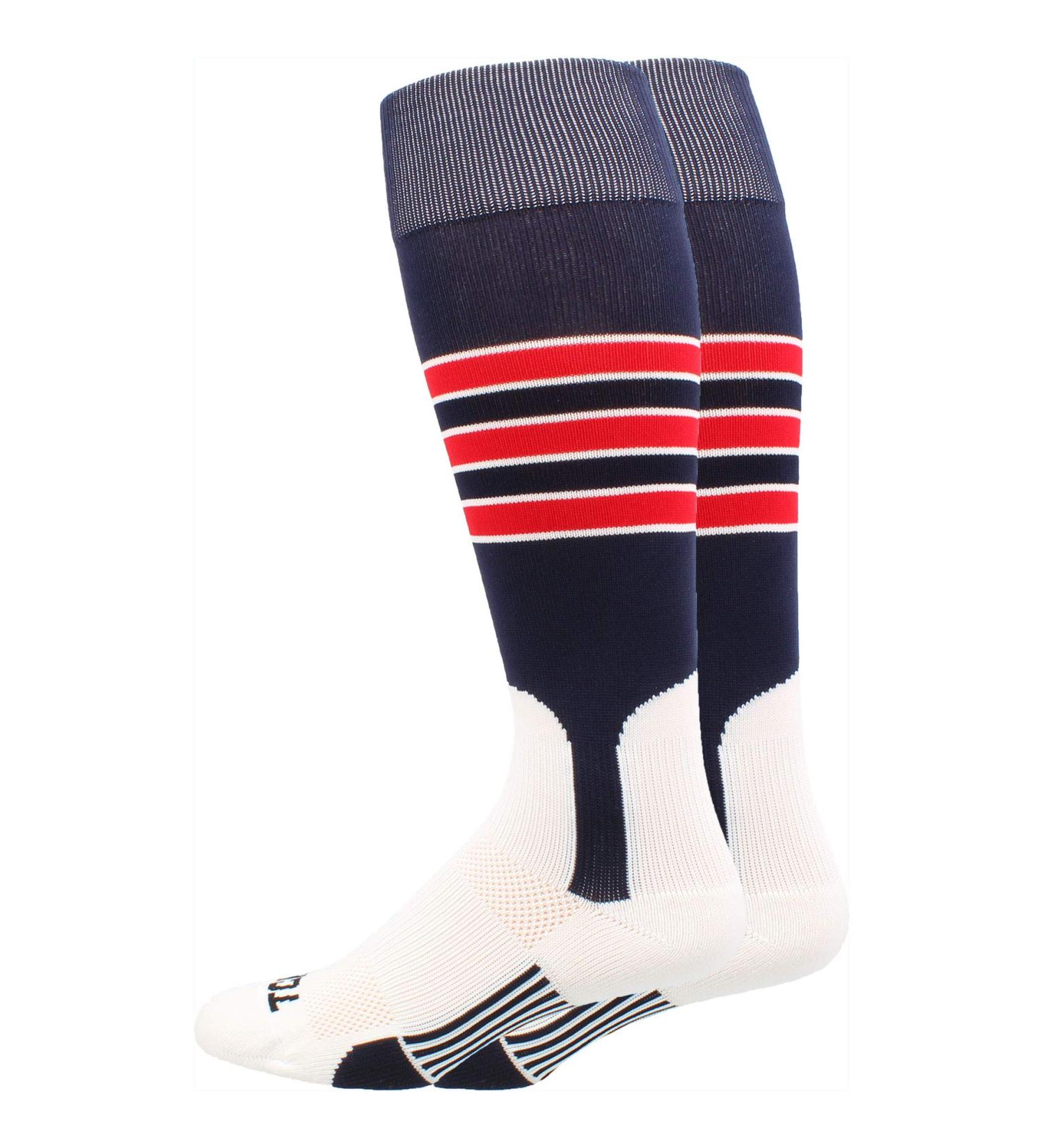 MadSportsStuff Baseball Stirrup Socks - Navy/Scarlet/White - X-Large - Buy Online on GoSupps.com