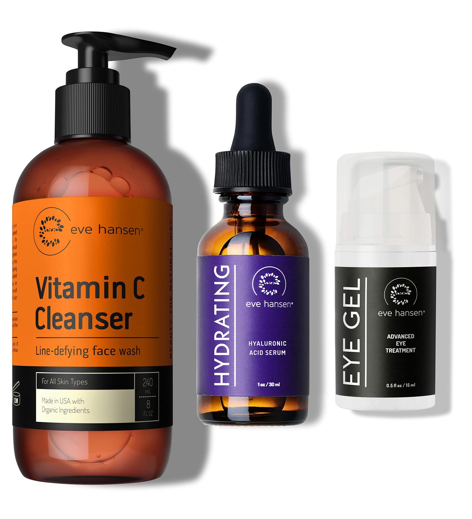 Eve Hansen Anti-Aging Eye Gel - Hyaulronic Acid - Vitamin C Face Cleanser - Buy Online on GoSupps.com