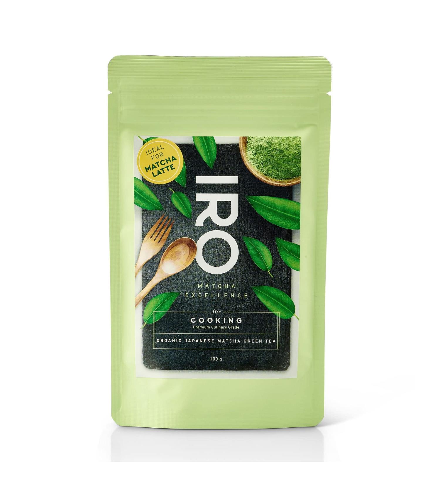 IRO Organic Japanese Matcha Tea Premium Culinary 100g Powder. Ideal for Matcha Latte and Recipes - Buy Online on GoSupps.com