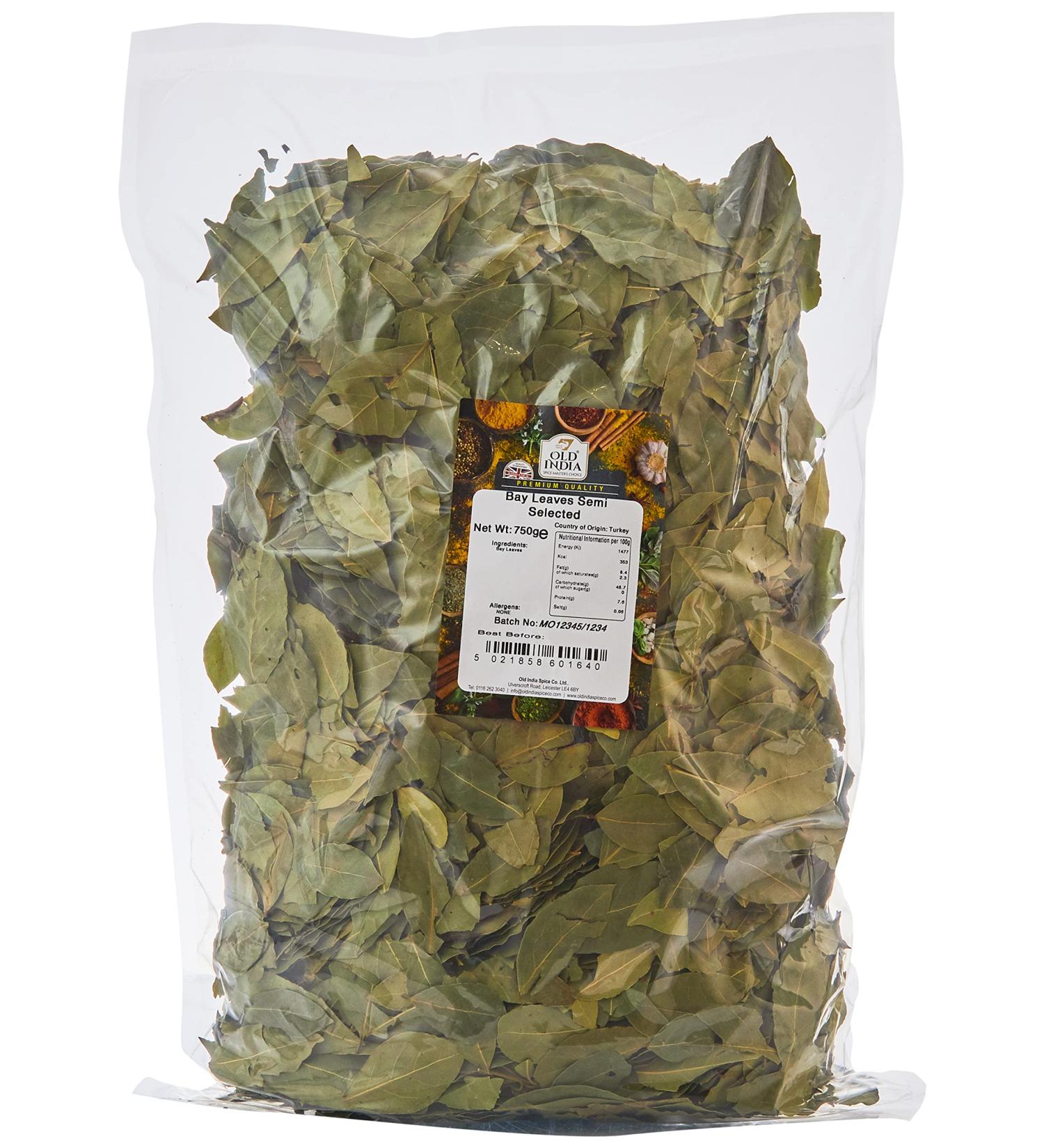 Old India Bay Leaves Semi Selected 750g - Premium Quality Spice for Authentic Flavors - Buy Online on GoSupps.com