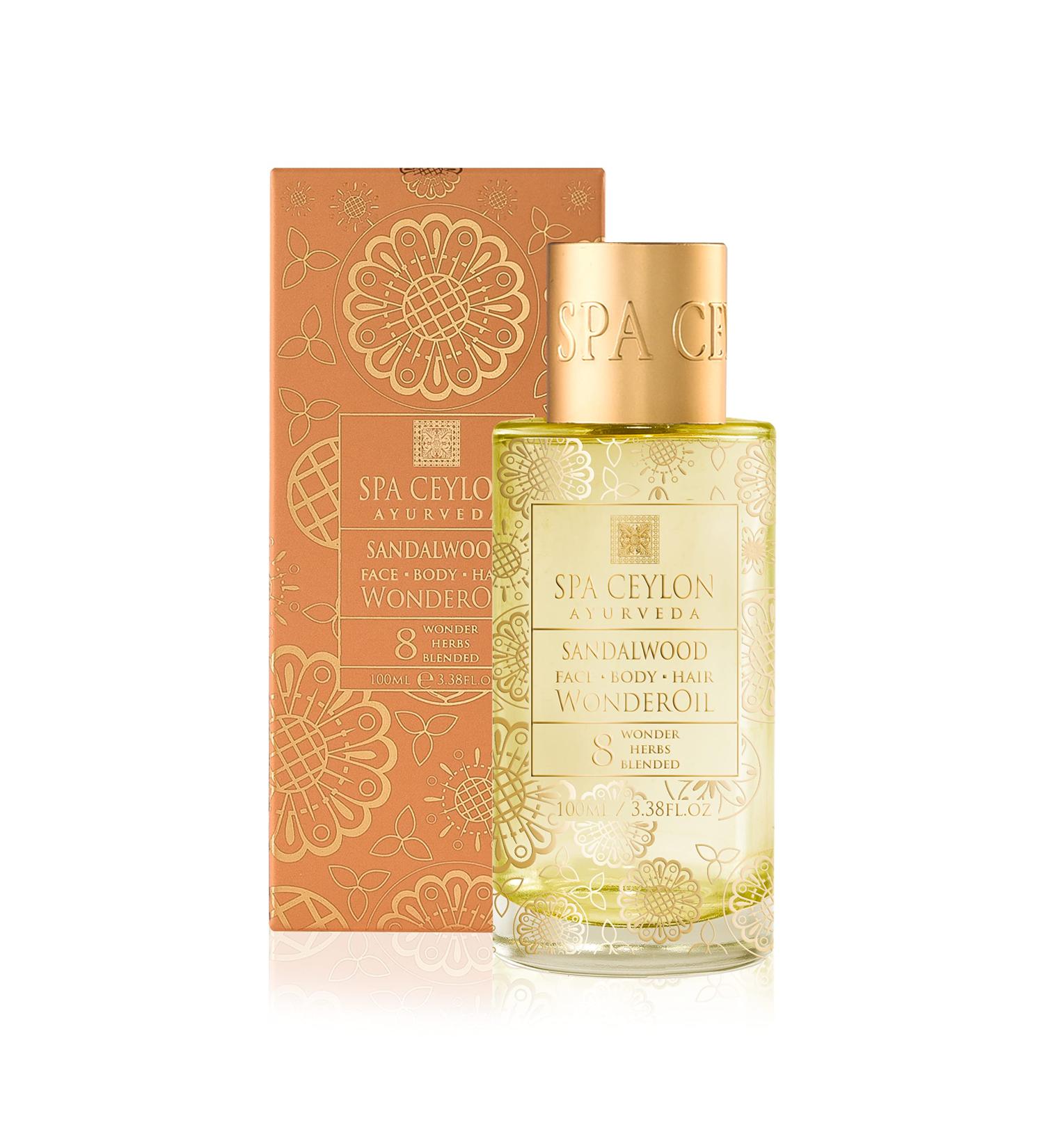 SPA CEYLON Wonder Oil Sandalwood | Luxurious Ayurvedic Body Oil | Non-Greasy Vegan Skin & Hair Nourishment - Buy Online on GoSupps.com