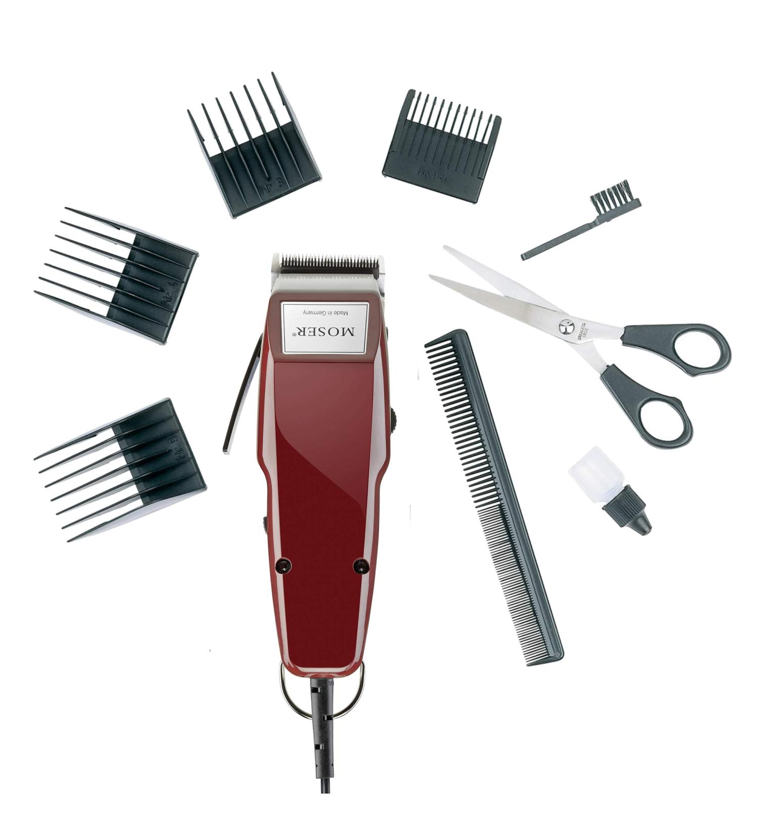 Moser 1400 Hair Clipper for Men - Professional Cable Clipper with Accessories & 5 Lockable Positions (0.7-3mm) | International Shipping Available - Buy Online on GoSupps.com
