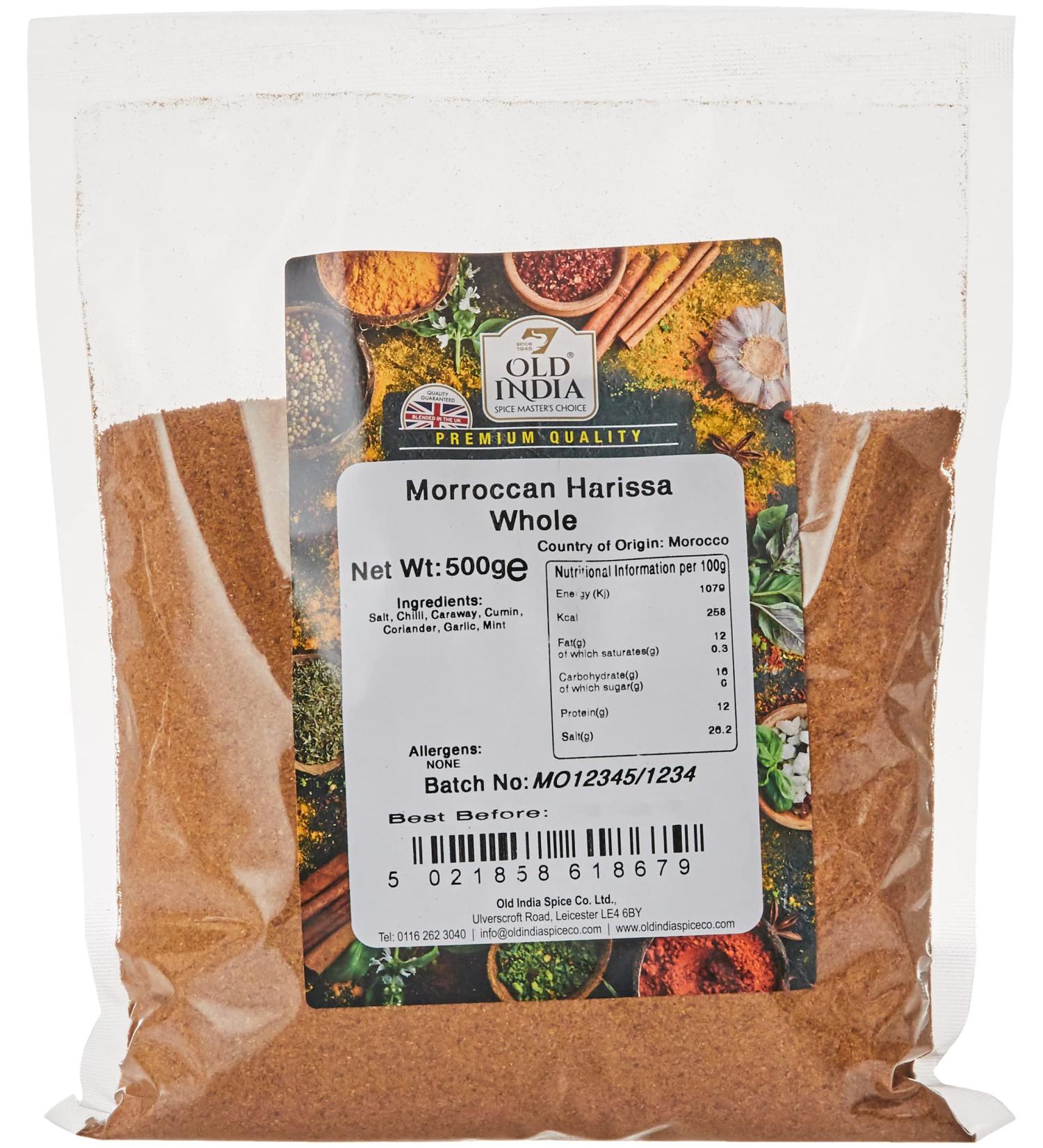 Old India Morroccan Harissa Whole 500g - Buy Online on GoSupps.com