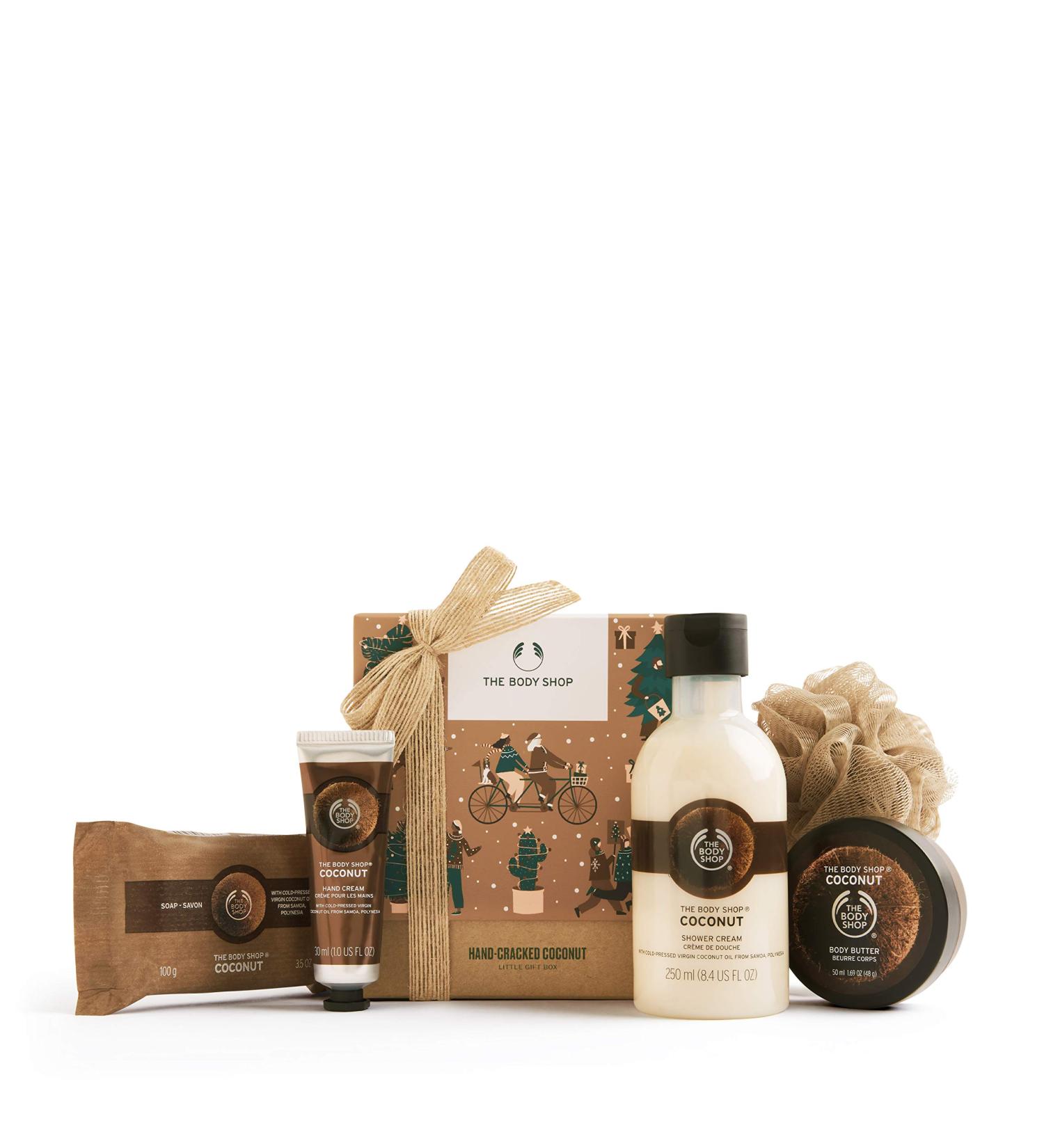 The Body Shop Coconut Festive Essentials Body Butter Soap hand cream shower Cream Gift SET