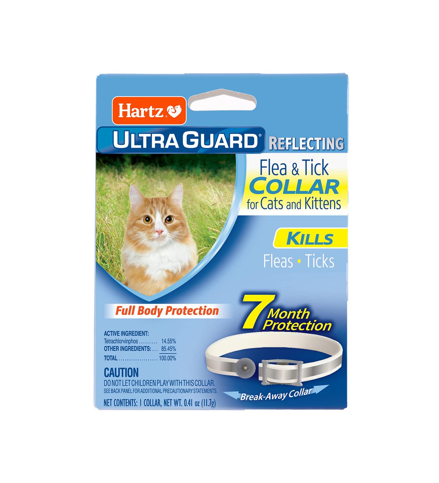 Hartz UltraGuard Flea & Tick Collar for Cats - 7 Month Protection - Reflective Collar - Buy Online on GoSupps.com