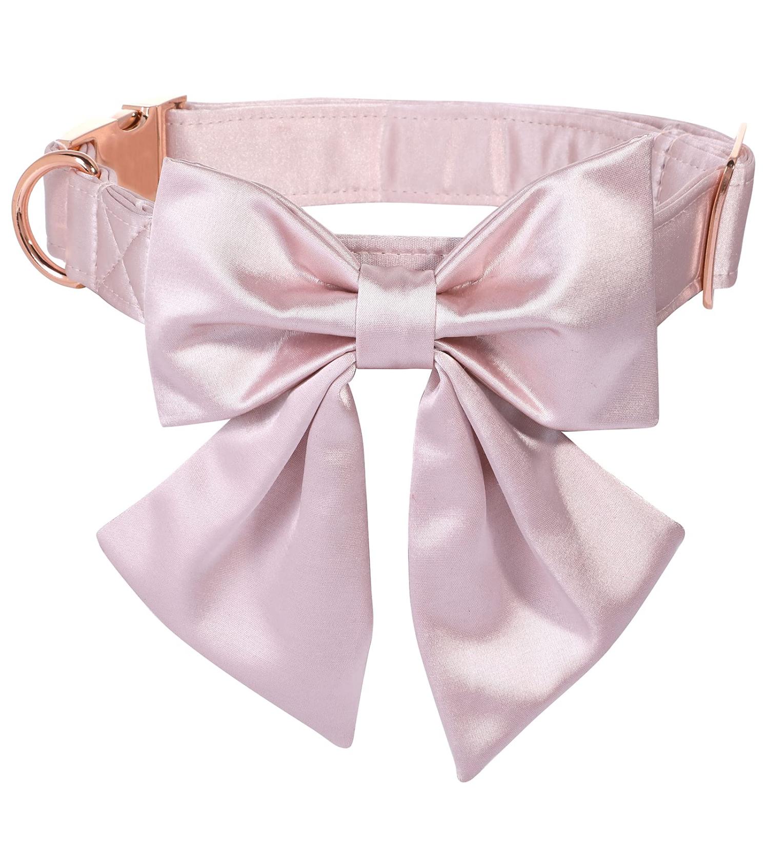 Lionet Paws Silk Dog Collar with Removable Fly - Comfortable XS Collar for Puppies & Cats Neck 20-30cm Pink - 1 Pack - Buy Online on GoSupps.com