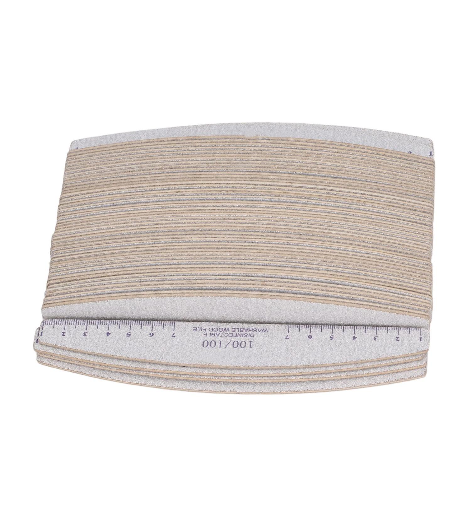 100/100 Grit Nail File Double Sided Professional Nail File for Manicure and Pedicure Portable Emery Board Nail File with Sand Strip for Home and Salon Use - Buy Online on GoSupps.com