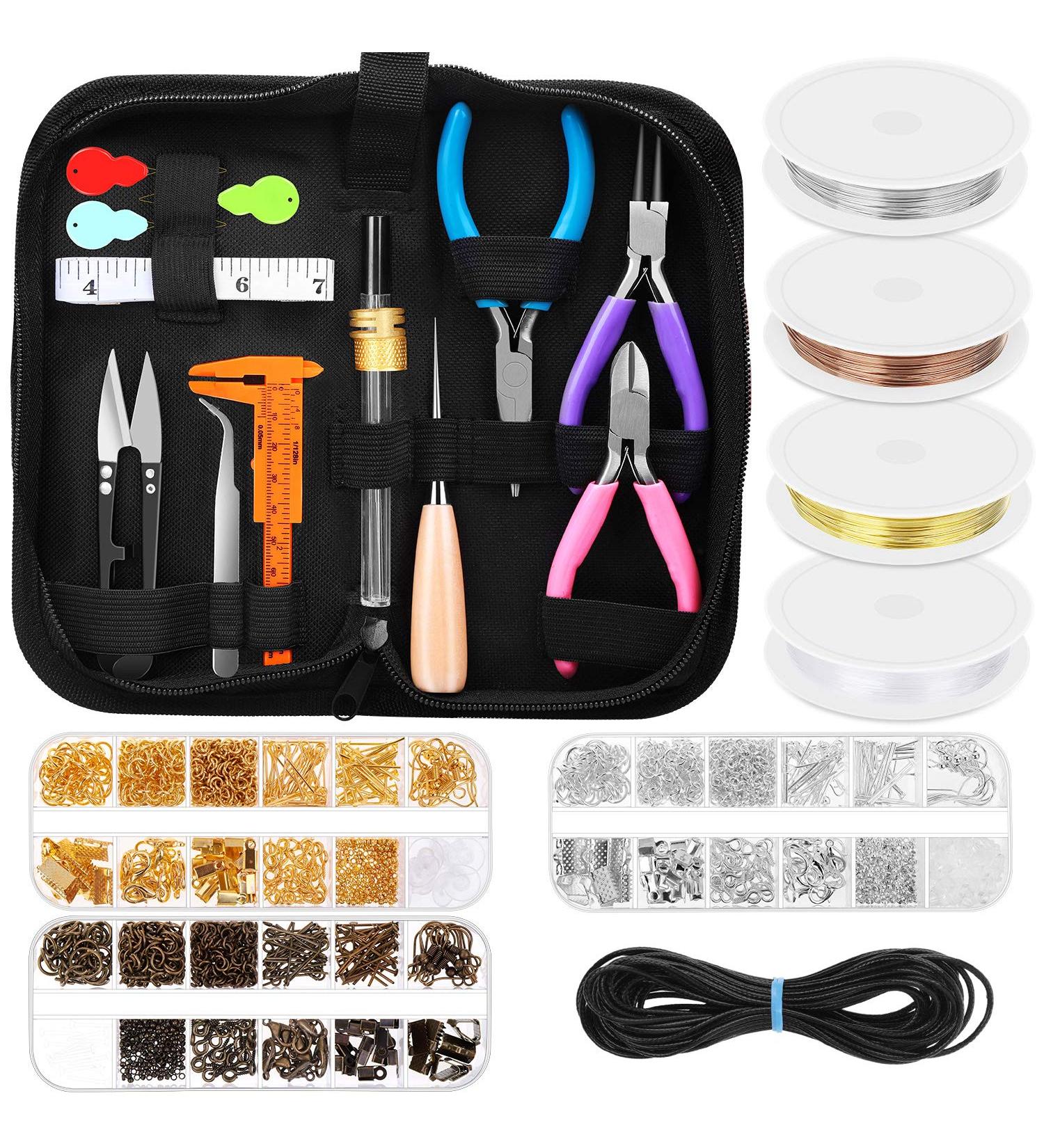 Paxcoo Jewelry Making Supplies Kit - Tools, Wires & Findings for Repair, Beading & Crafting - Buy Online on GoSupps.com