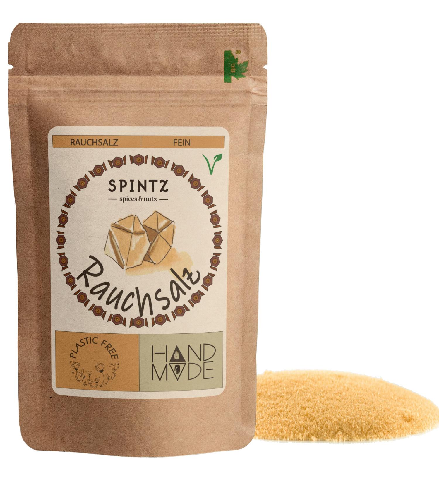 Spintz Hickory Smoke Salt 500g - Plastic-Free Packaging Ideal for Vegan Nutrition Intense Flavor for Dining - Buy Online on GoSupps.com