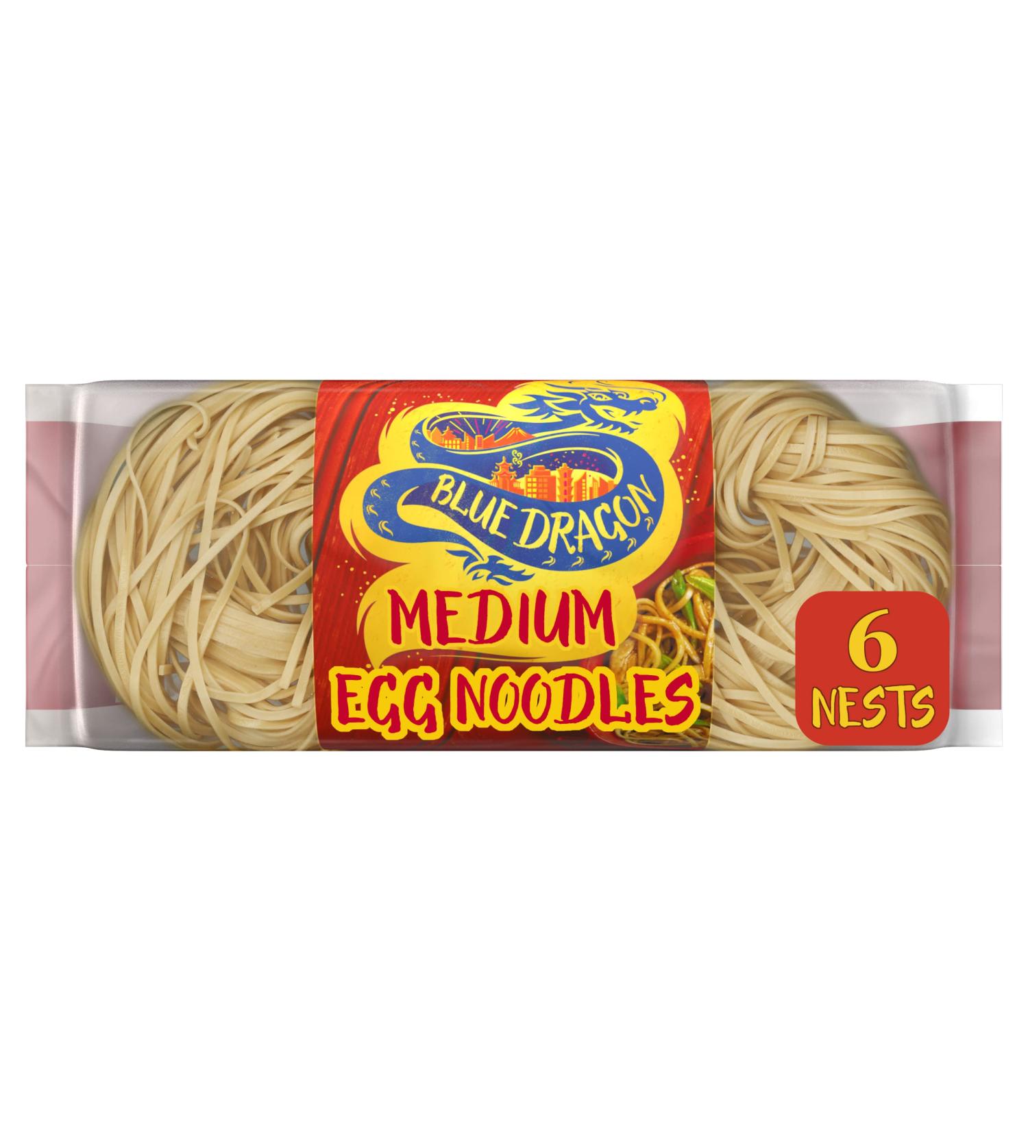 Blue Dragon Medium Egg Noodles - 300g | Authentic Asian Noodles - Buy Online on GoSupps.com