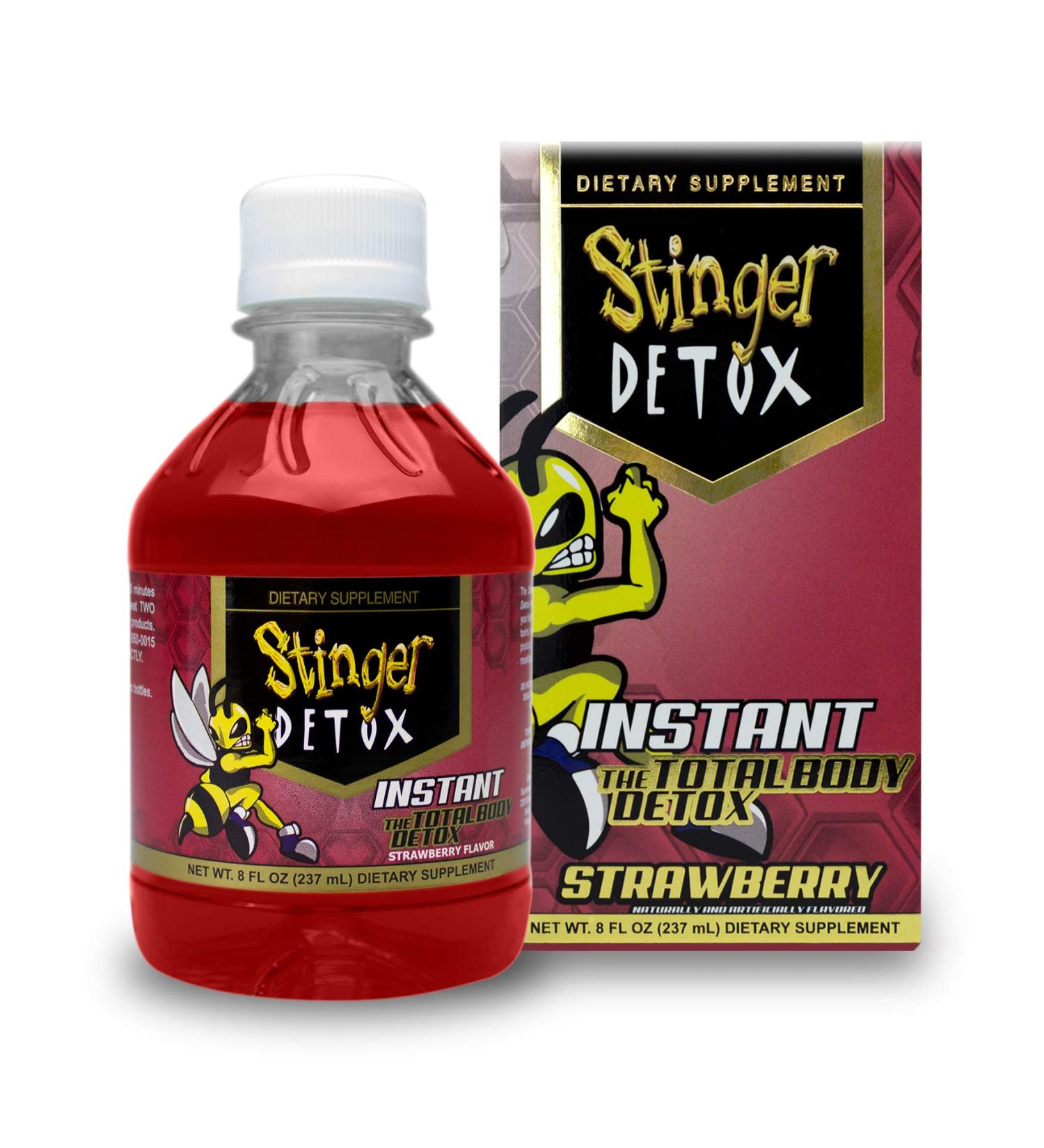 Stinger Detox Instant Detox Drink - Strawberry Flavor - 8 FL OZ - Buy Online on GoSupps.com