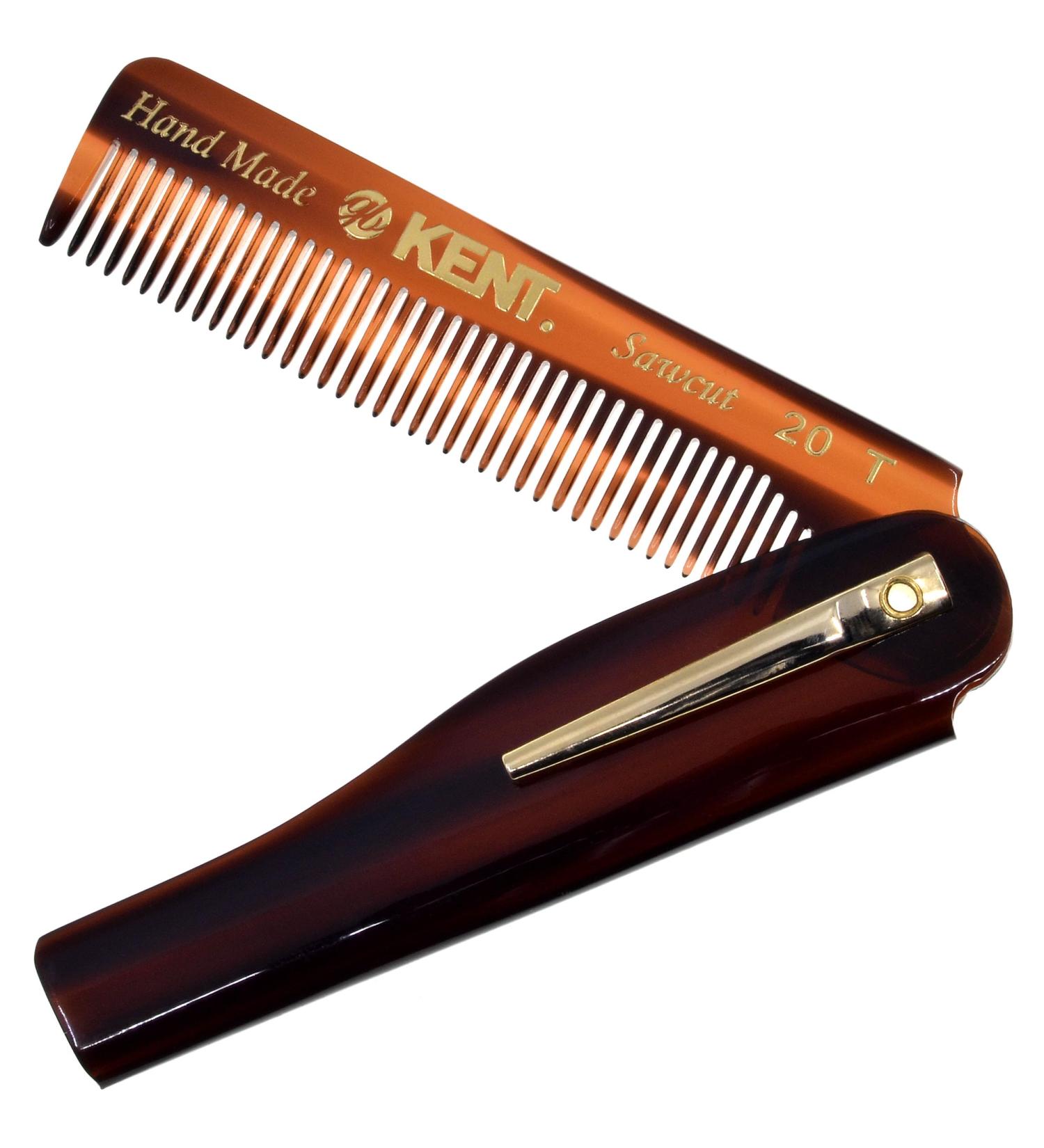 Kent 20T 100mm Fine Toothed Mens Folding Pocket Hair Comb (PACK OF 1) 1 Pack - Buy Online on GoSupps.com