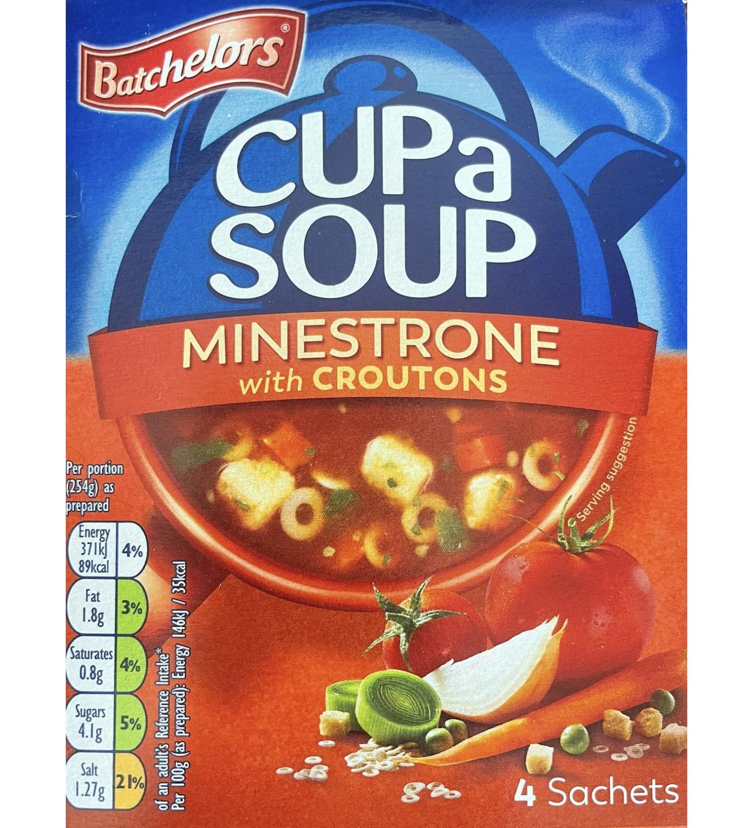 Batchelors Minestrone Soup with Crutons 3 x 94 g - Buy Online on GoSupps.com