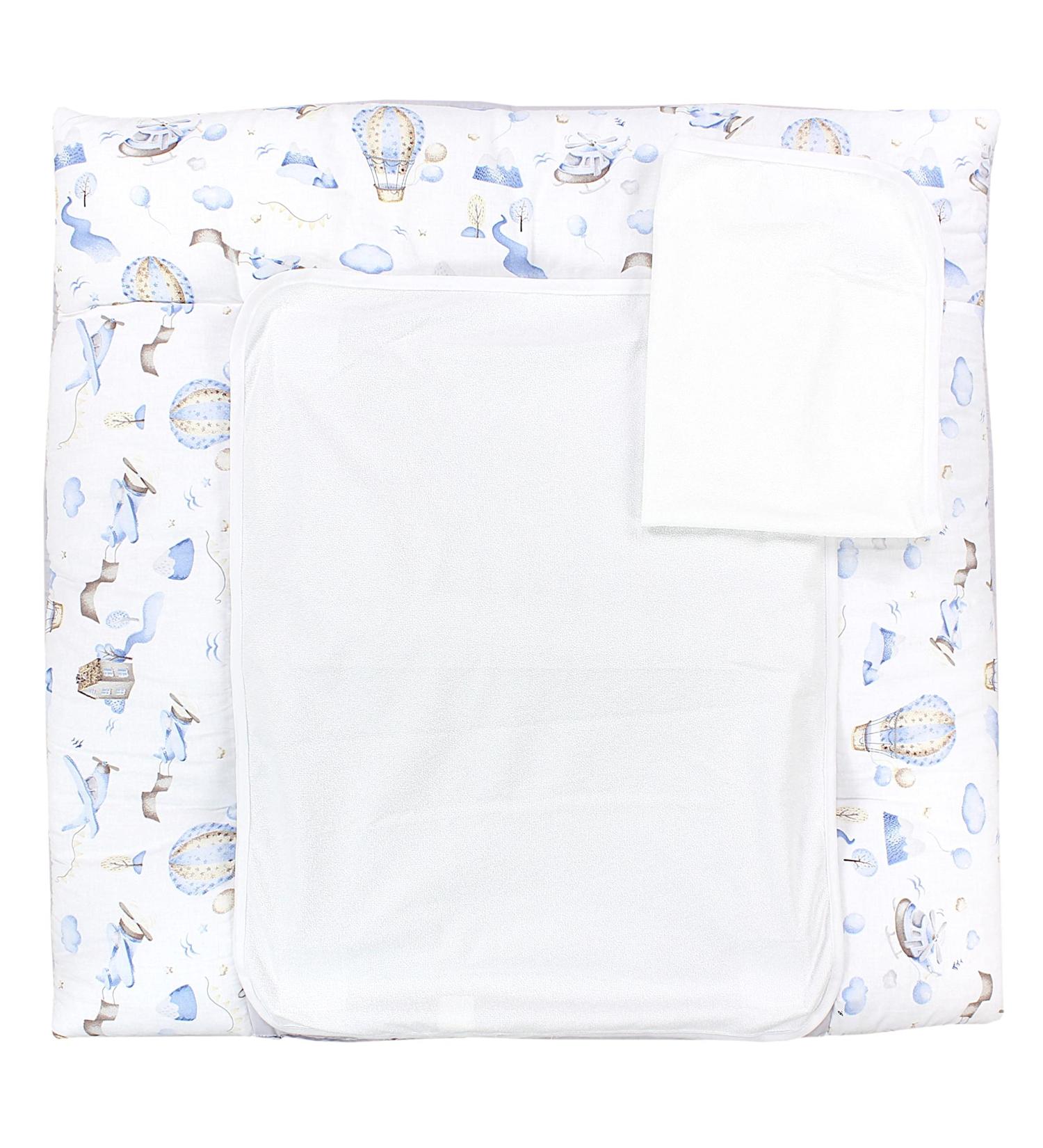 Buy Tuptam Changing Pad with 2 Terry Covers - Hot Air Balloons Blue 70x70 cm | International Shipping - Buy Online on GoSupps.com