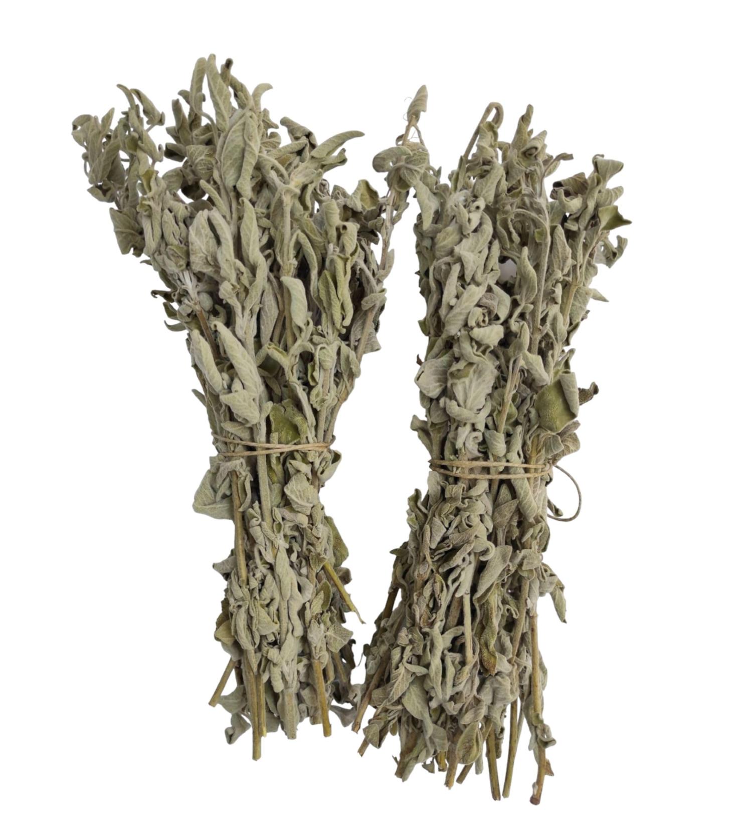 Wild Greek Sage Herbal Tea Whole Bunch Premium Quality 220g - 1.95Kg Salvia Triloba (950 grams) - Buy Online on GoSupps.com