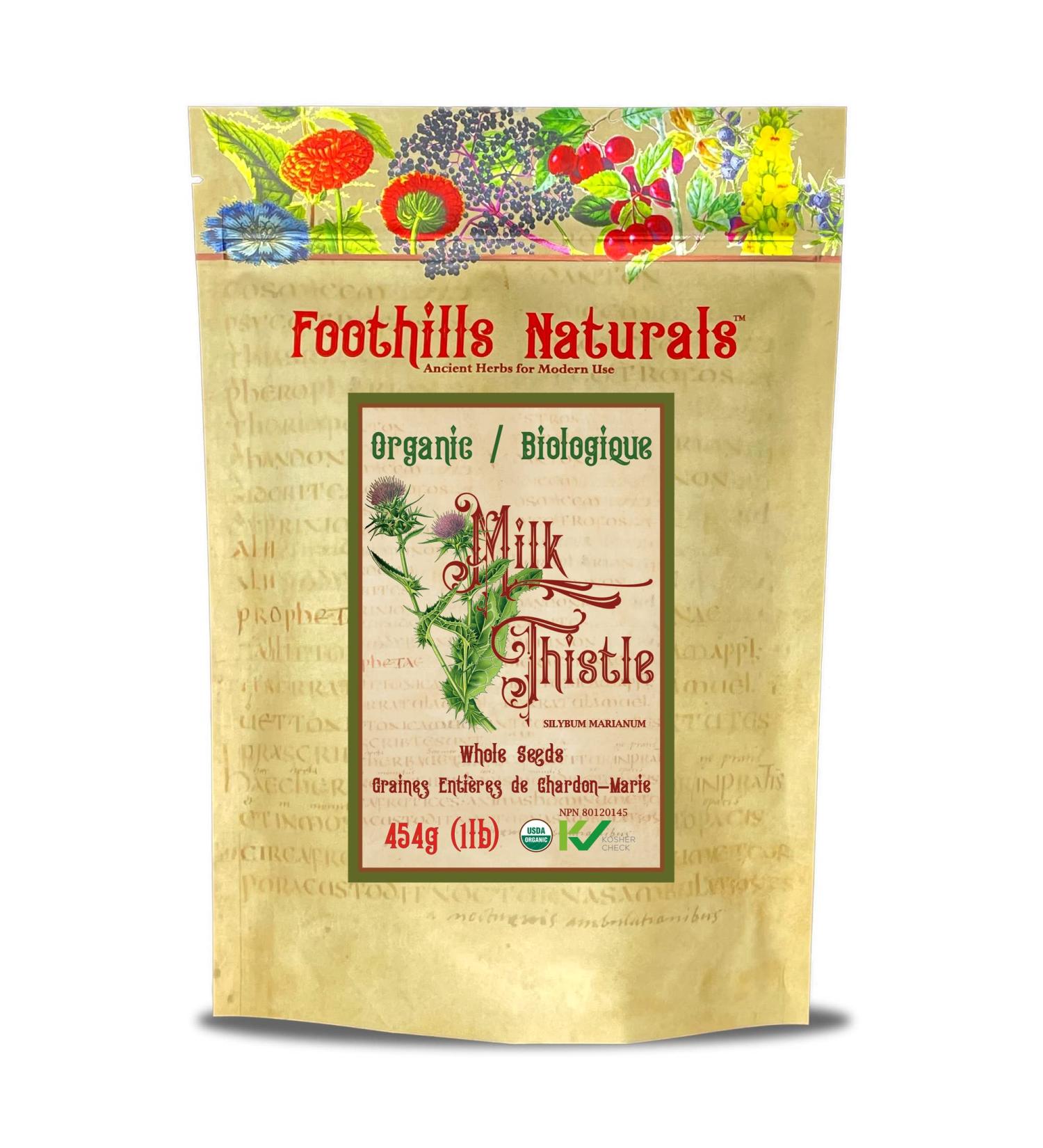 Foothills Naturals Milk Thistle Whole Seed - 454g / 1 Pound Liver Health - Buy Online on GoSupps.com