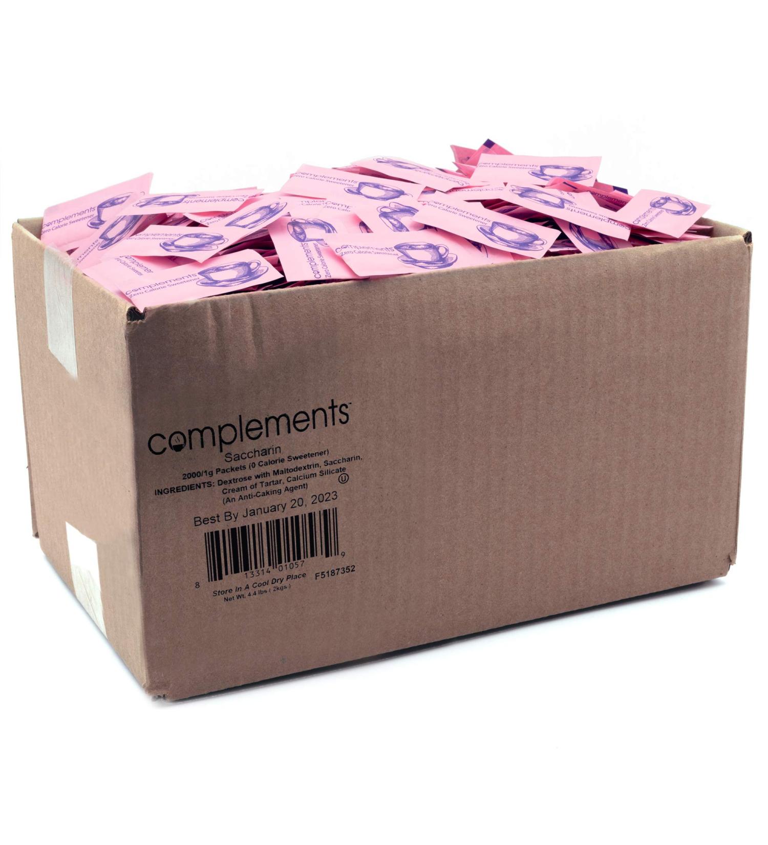 2000 Count Zero Calorie Saccharin Pink Sweetener Packets - Sugar-Free Sweetener - Buy Online on GoSupps.com