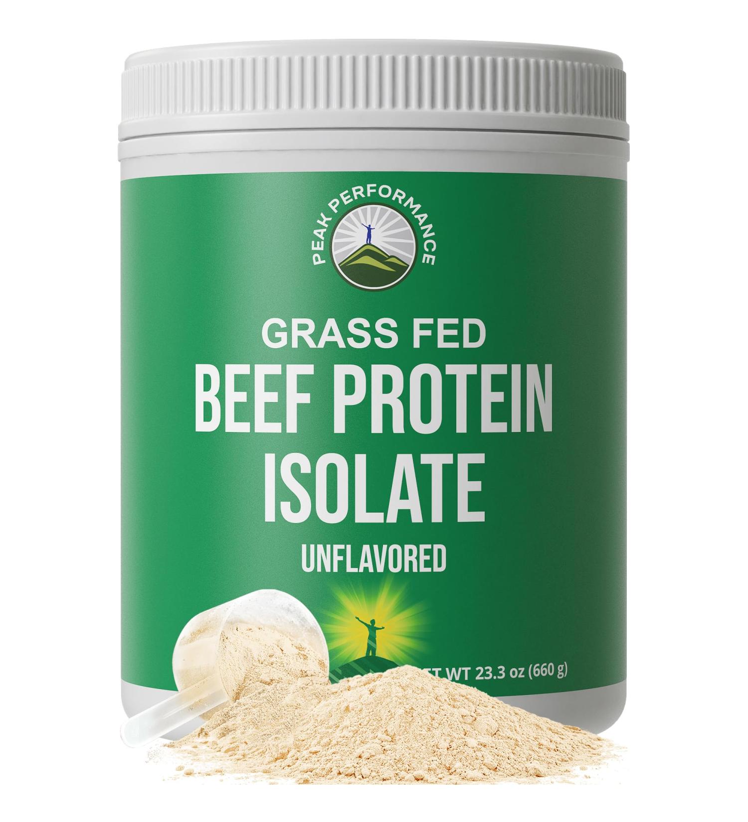 Grass Fed Beef Protein Powder - Lactose Free Great Tasting Beef Protein Isolate. Complete Animal Based Non Dairy Paleo Carnivore Supplement for Prime Muscle Building. No Whey. Unflavored - Buy Online on GoSupps.com