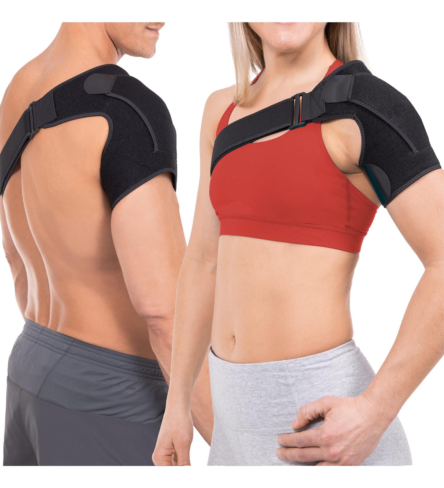 Buy BraceAbility Shoulder Support Brace - Copper Compression Arm Sleeve for Rotator Cuff & Labrum Tears Bursitis & Impingement Relief (L/XL) - International Shipping Available - Buy Online on GoSupps.com