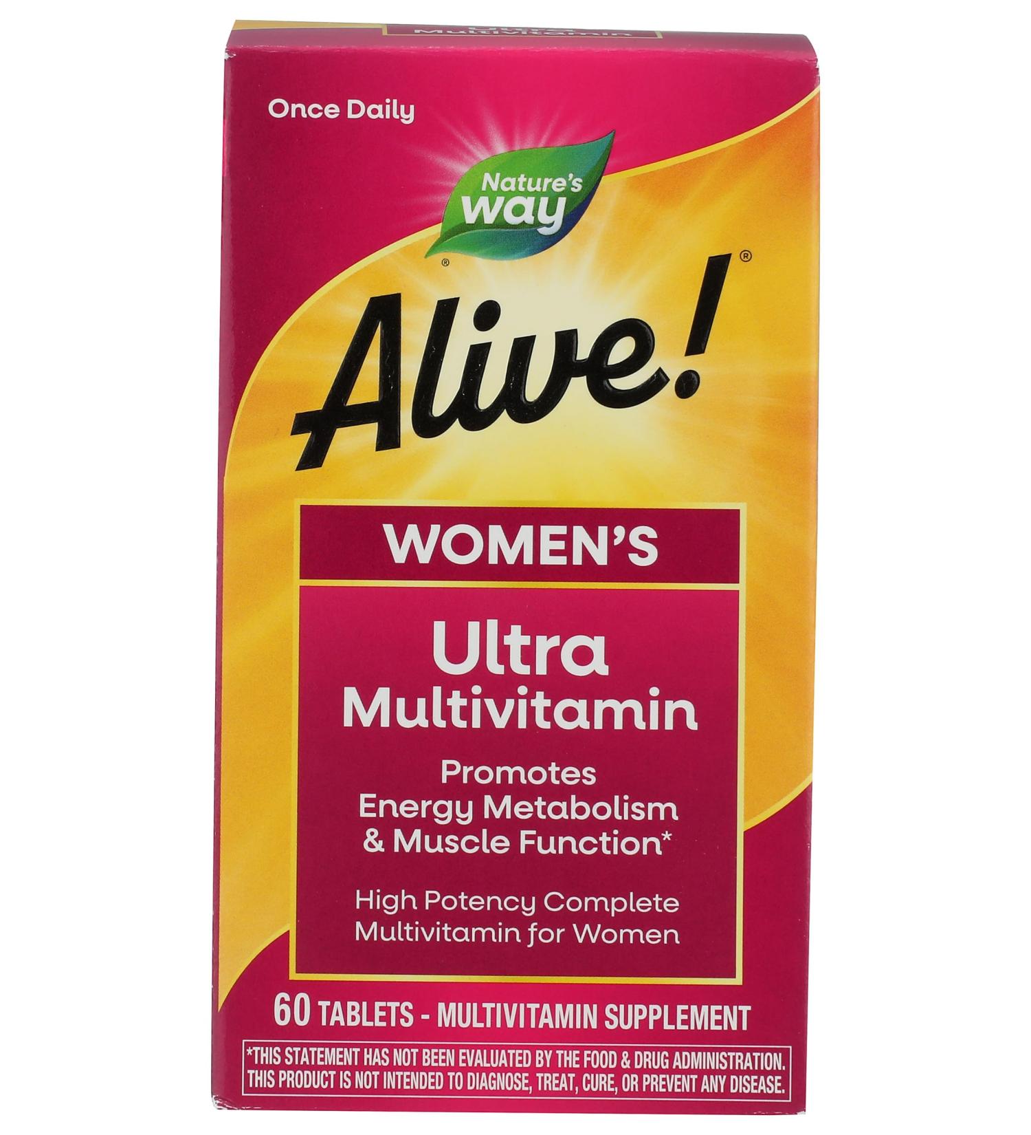 Natures Way Alive! Once Daily Womens 60 CT 60 Count (Pack of 1) - Buy Online on GoSupps.com