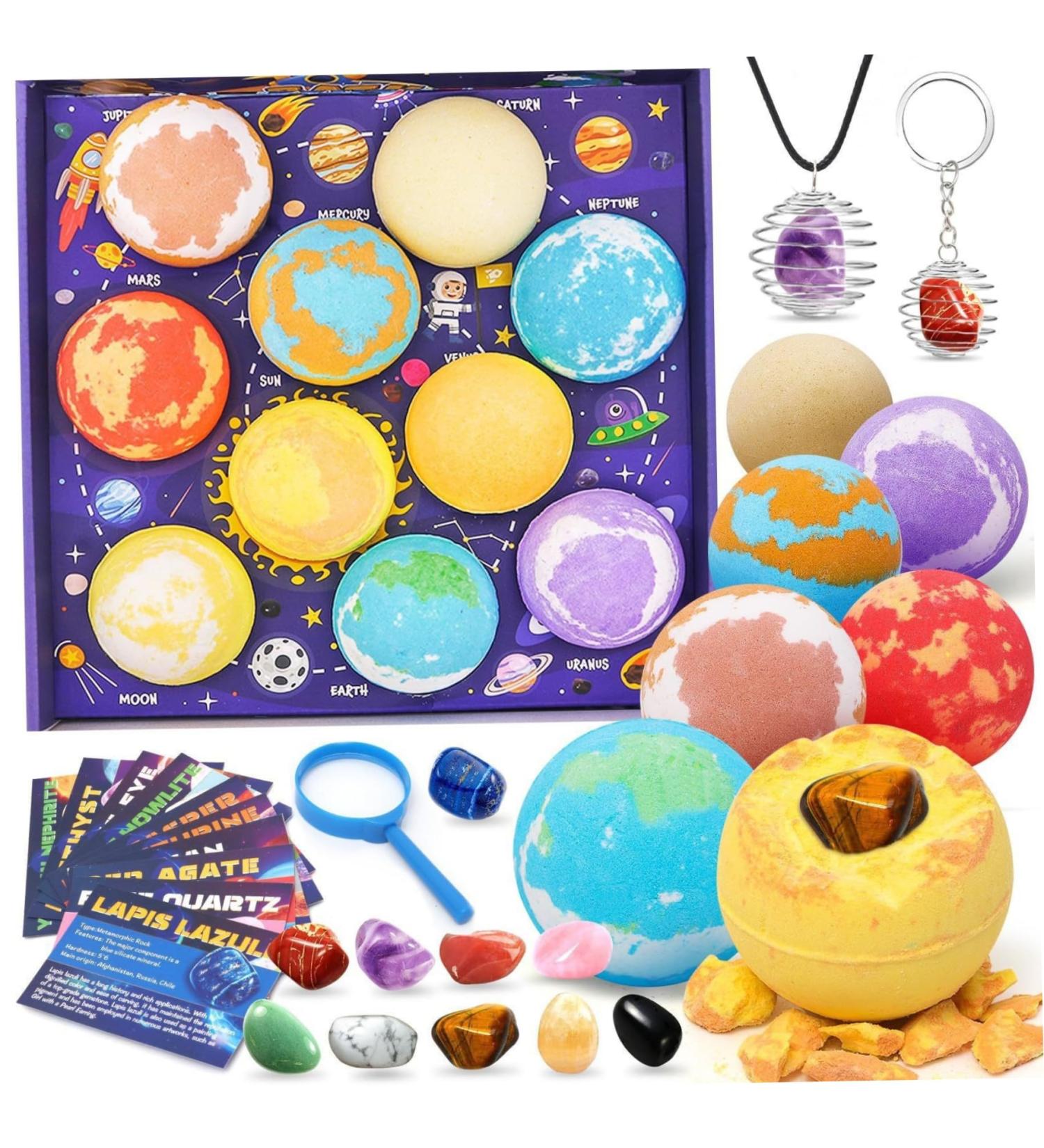 Bombes de bain avec jouets l'int rieur 10 pi ces/ensemble 60 g bombes de douche ingr dients naturels boules bain plan te avec jouet cach l'int rieur pour gar ons et filles avec jouets d - Buy Online on GoSupps.com