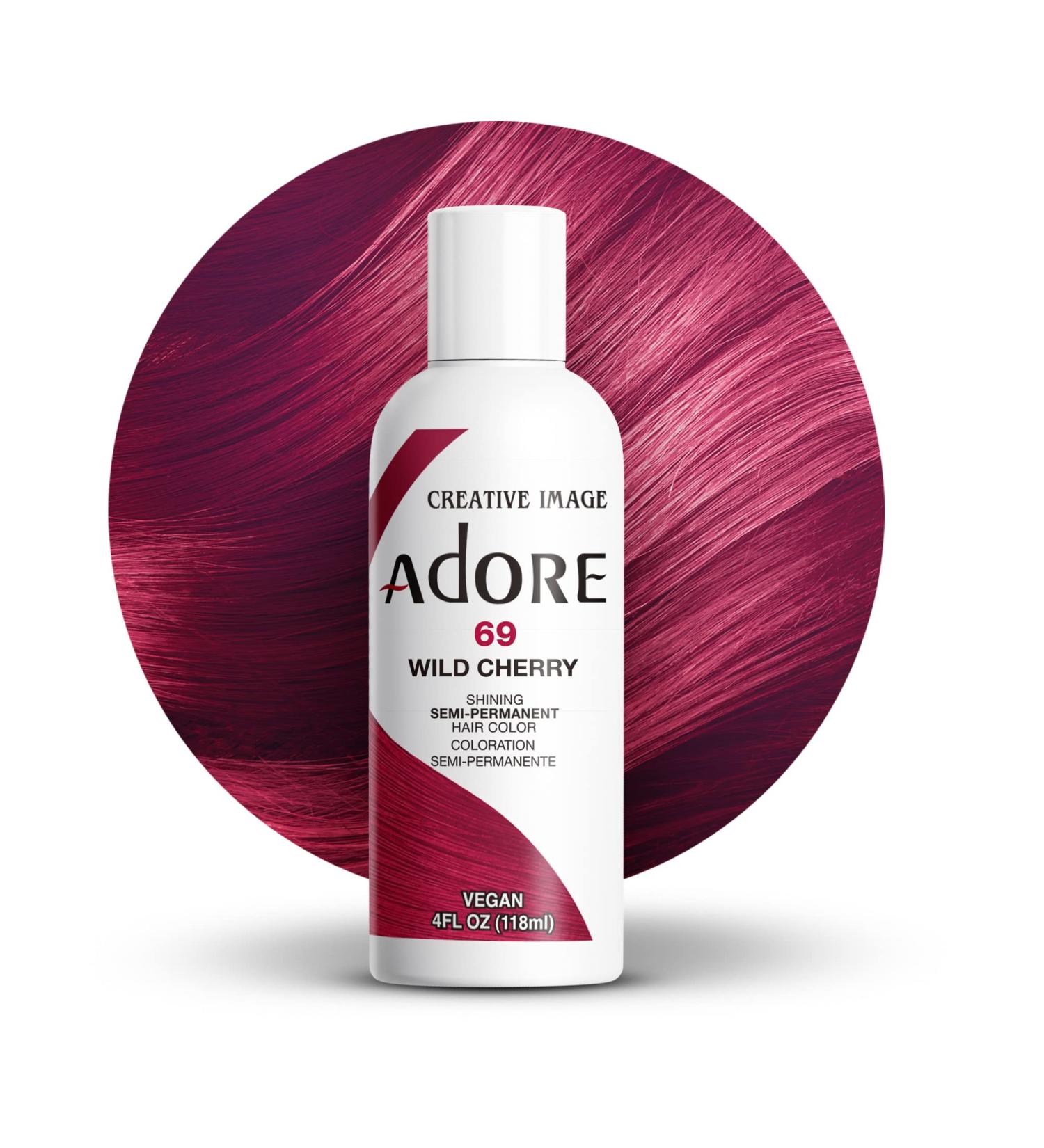 Adore Shining Semi Permanent Hair Colour 69 Wild Cherry 118ml - Pack of 1 - Buy Online on GoSupps.com