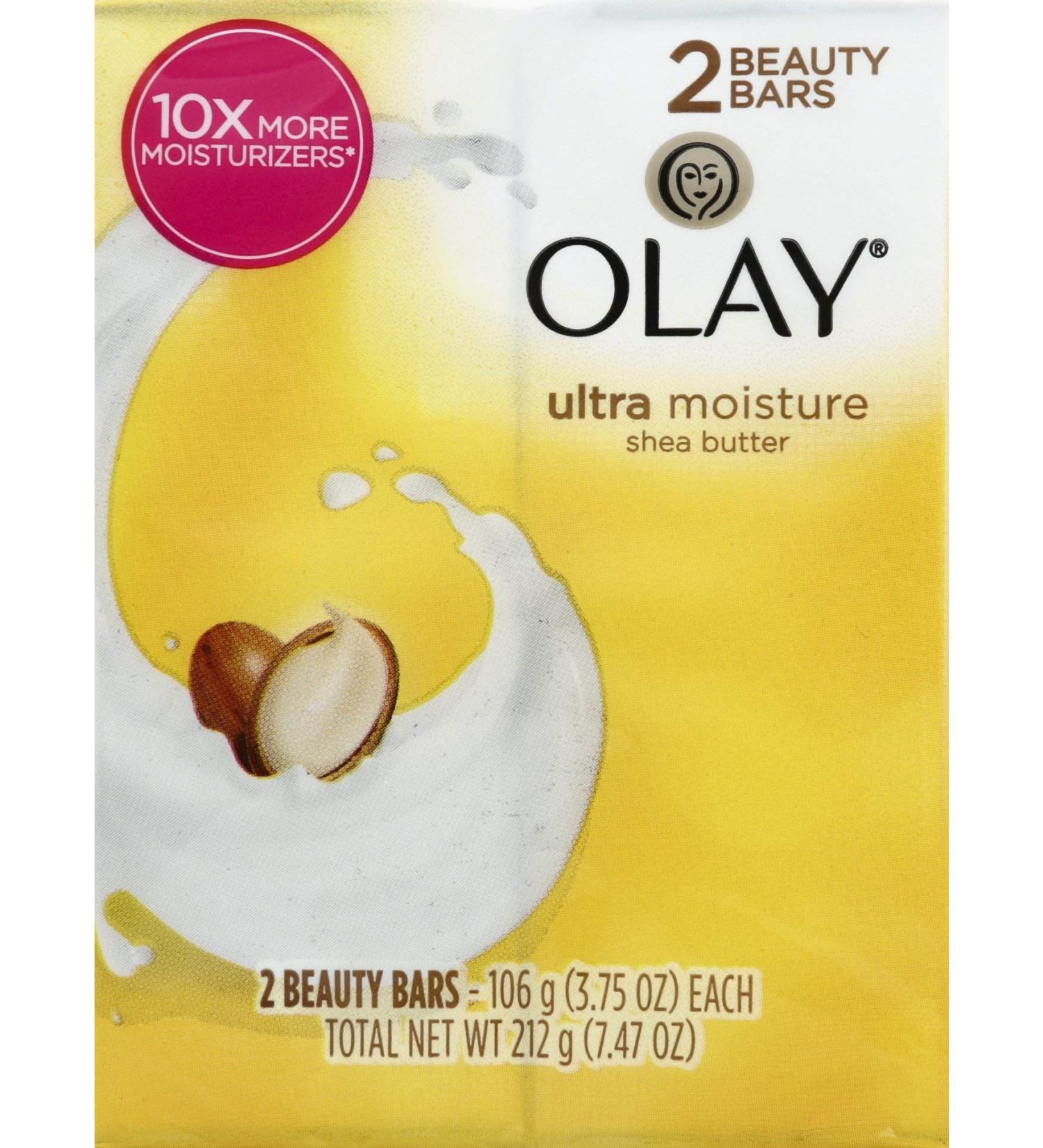 Olay Outlast Ultra Moisture Shea Butter Beauty Bar 7.52 Ounce Pack of 2