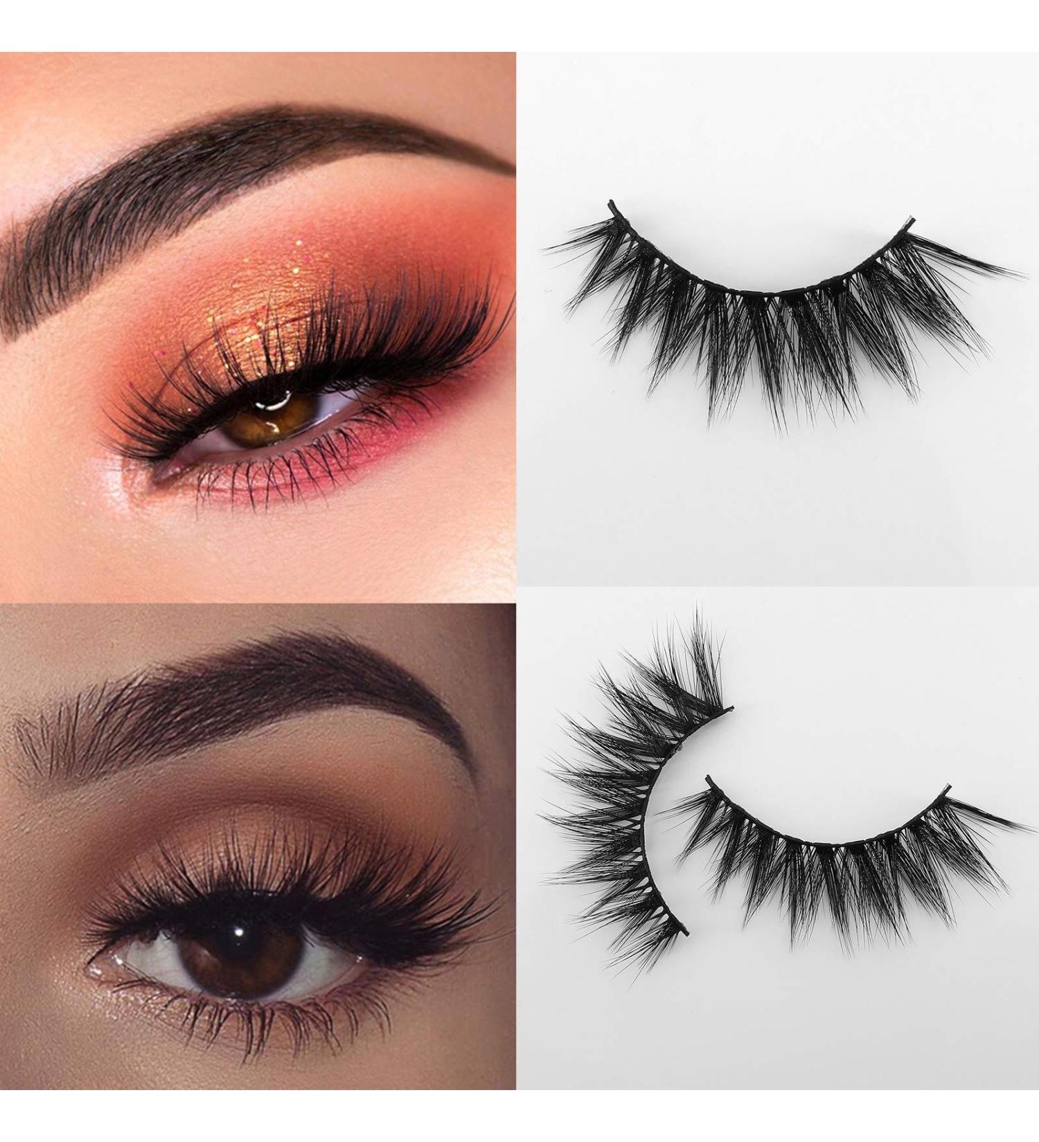 Buy Maycaur 3D Faux Mink False Eyelashes - 3 Pairs of 15mm Soft Fluffy Reusable Lashes for Natural Makeup - International Shipping Available - Buy Online on GoSupps.com