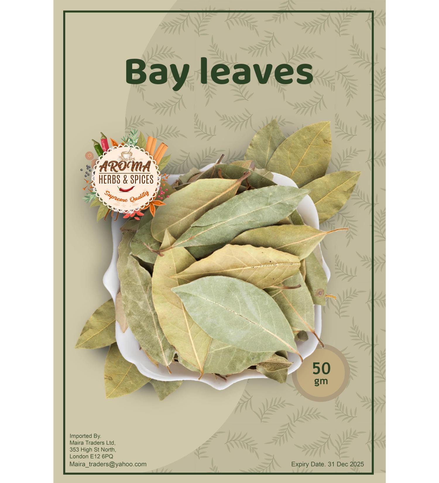 Dried Bay Leaves | Tej Patta | 50g | Hand Selected & Gently Dried | 100% Pure & Natural - Buy Online on GoSupps.com