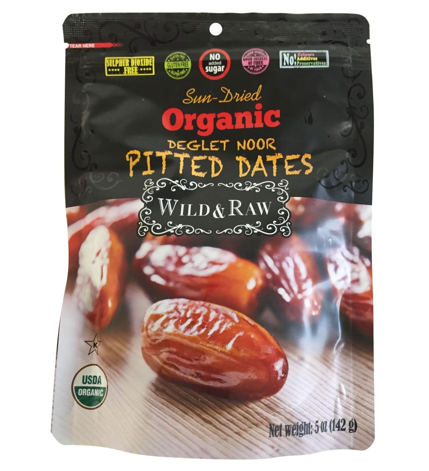 Nature's Wild Organic Deglet Noor Pitted Dates - Sun-Dried, 5 oz (142 g) - Buy Online on GoSupps.com
