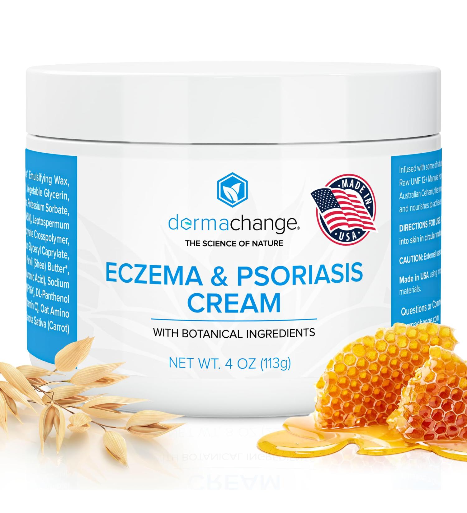 Eczema & Psoriasis Cream for Dry and Itchy Skin - Seborrheic Dermatitis Face Cream - Soothing & Hydrating - Manuka Honey & Shea Butter - Psoriasis Relief for Adults & Kids (4oz) 4 Ounce (Pack of 1) - Buy Online on GoSupps.com