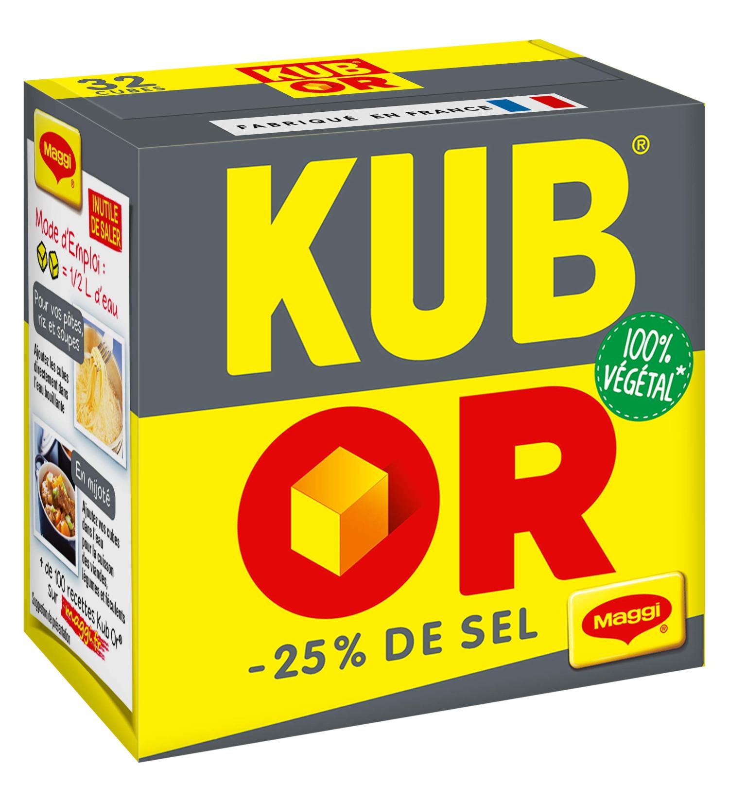 Maggi KUB OR Bouillon 25% de sel 32 cubes 121 6 g - Buy Online on GoSupps.com