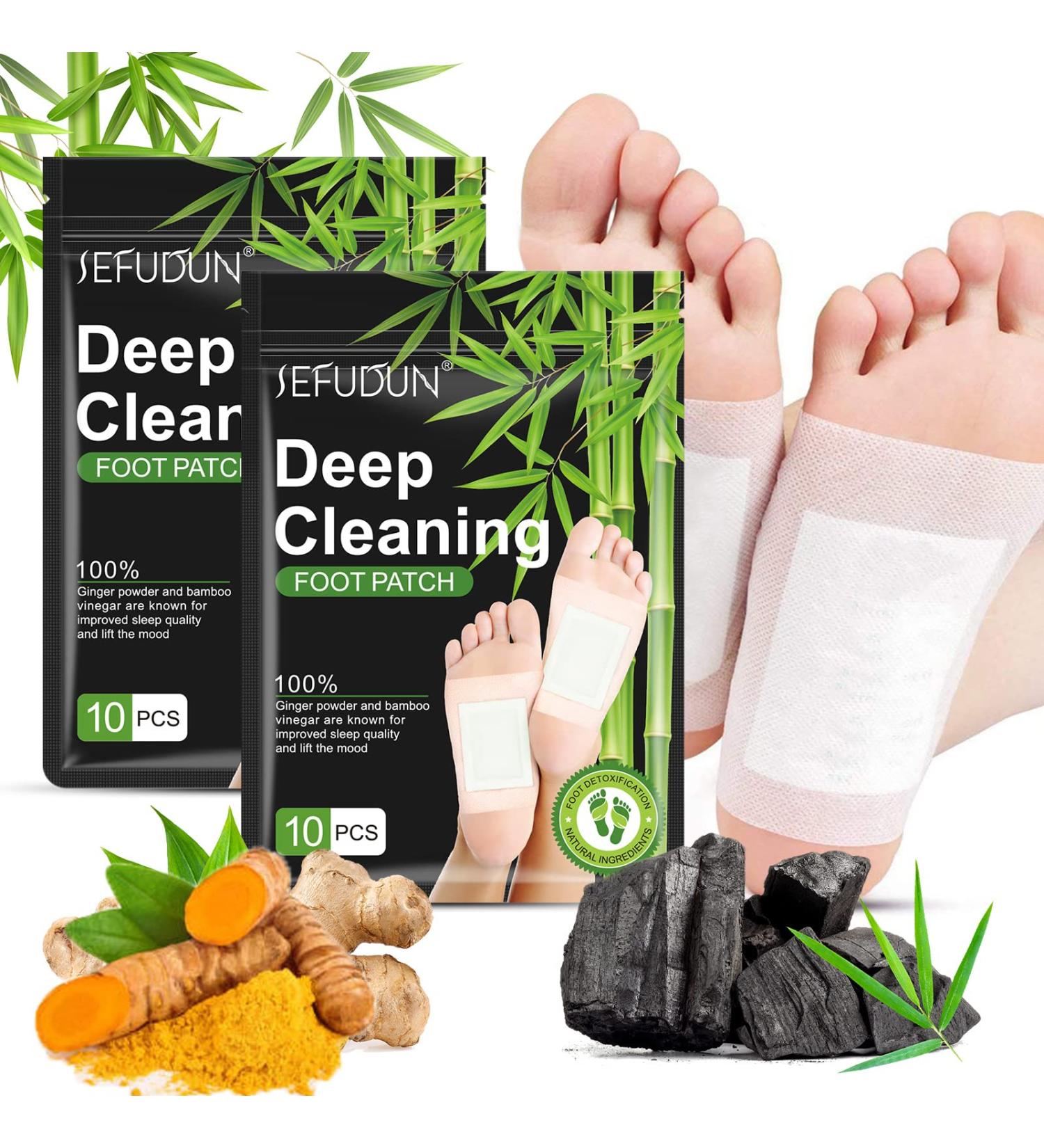 20PCS Detox Foot Pads | Natural Ginger & Bamboo Vinegar | Remove Toxins, Cleanse, Relieve Stress & Improve Sleep - Buy Online on GoSupps.com