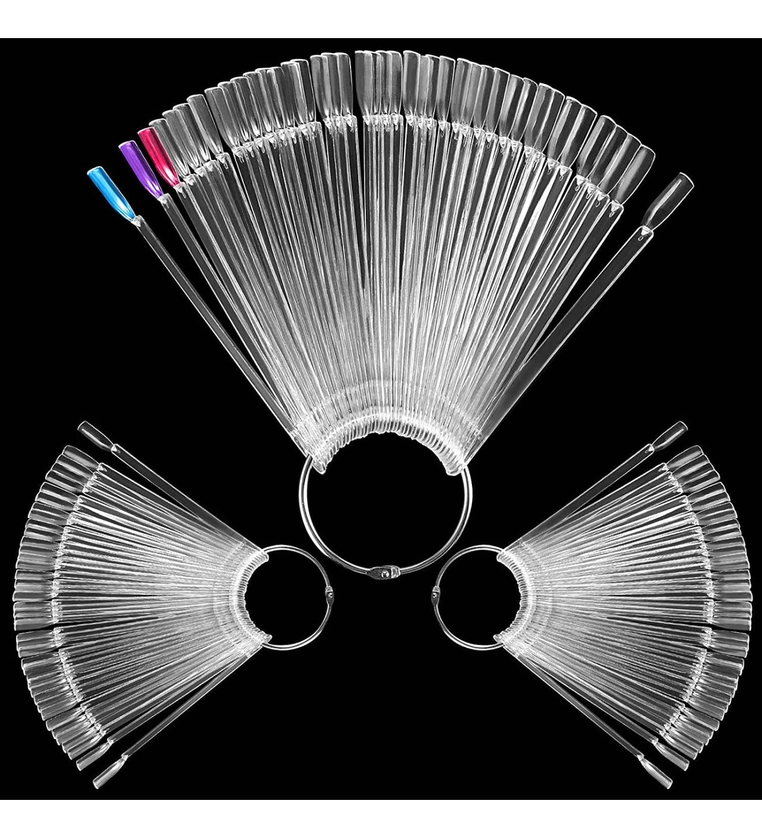 Zeonhei 150-Piece Nail Art Tip Ring Set | Transparent Nail Polish Display & Practice Tools for DIY Nail Art Salon Use and Color Application - Buy Online on GoSupps.com